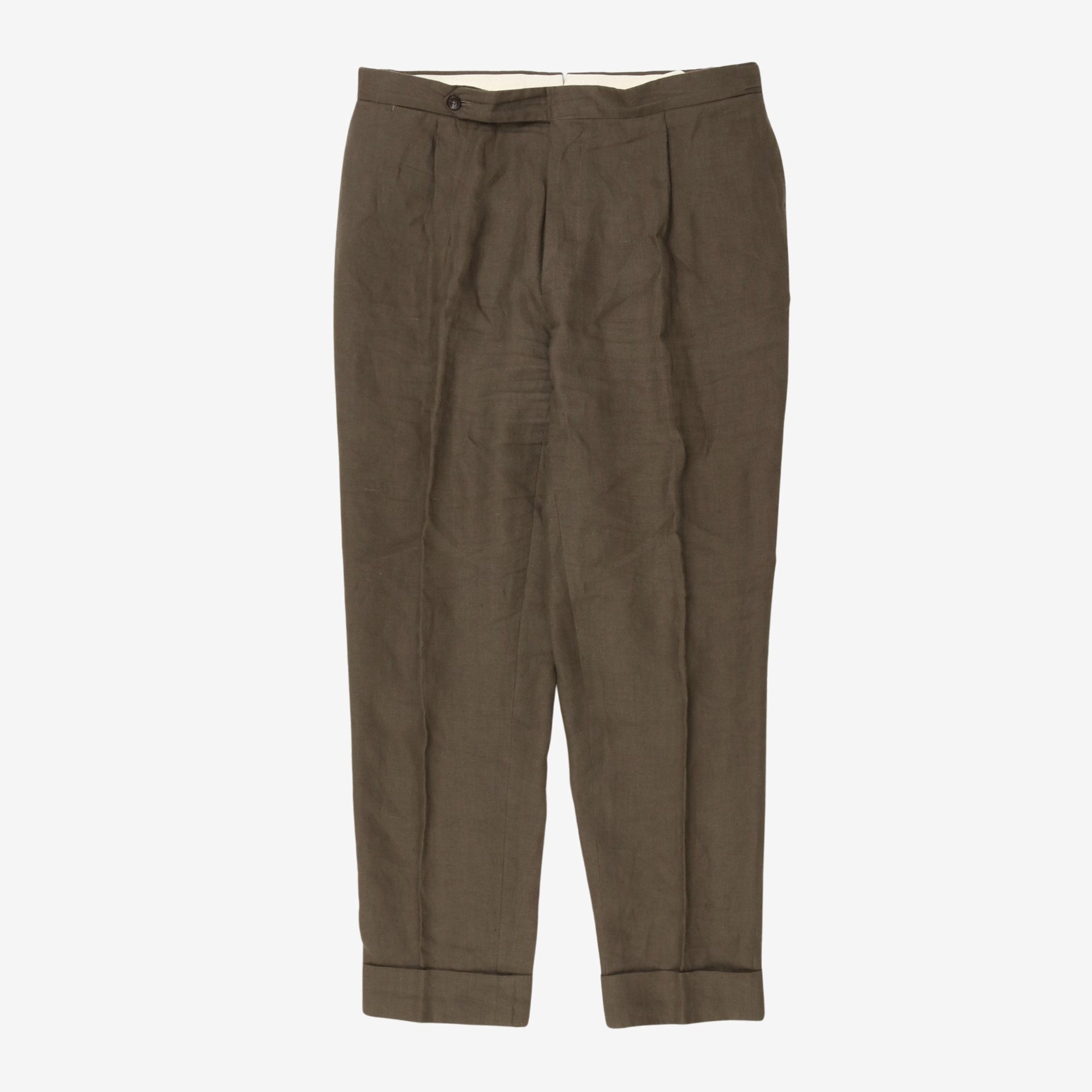 Pleated Linen Trouser