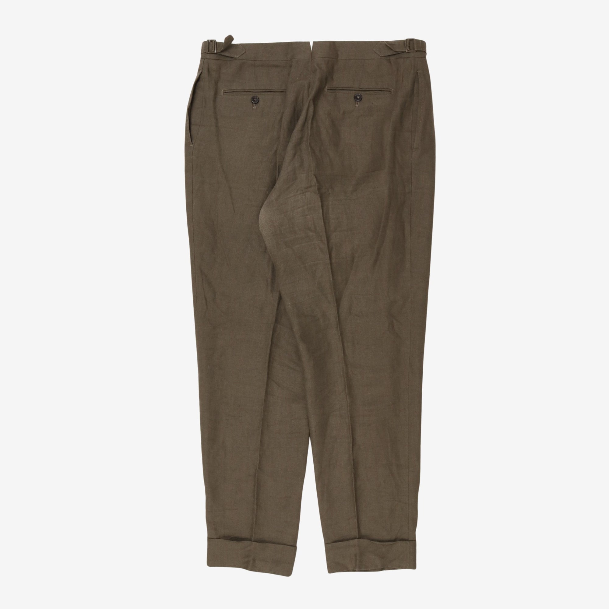 Pleated Linen Trouser