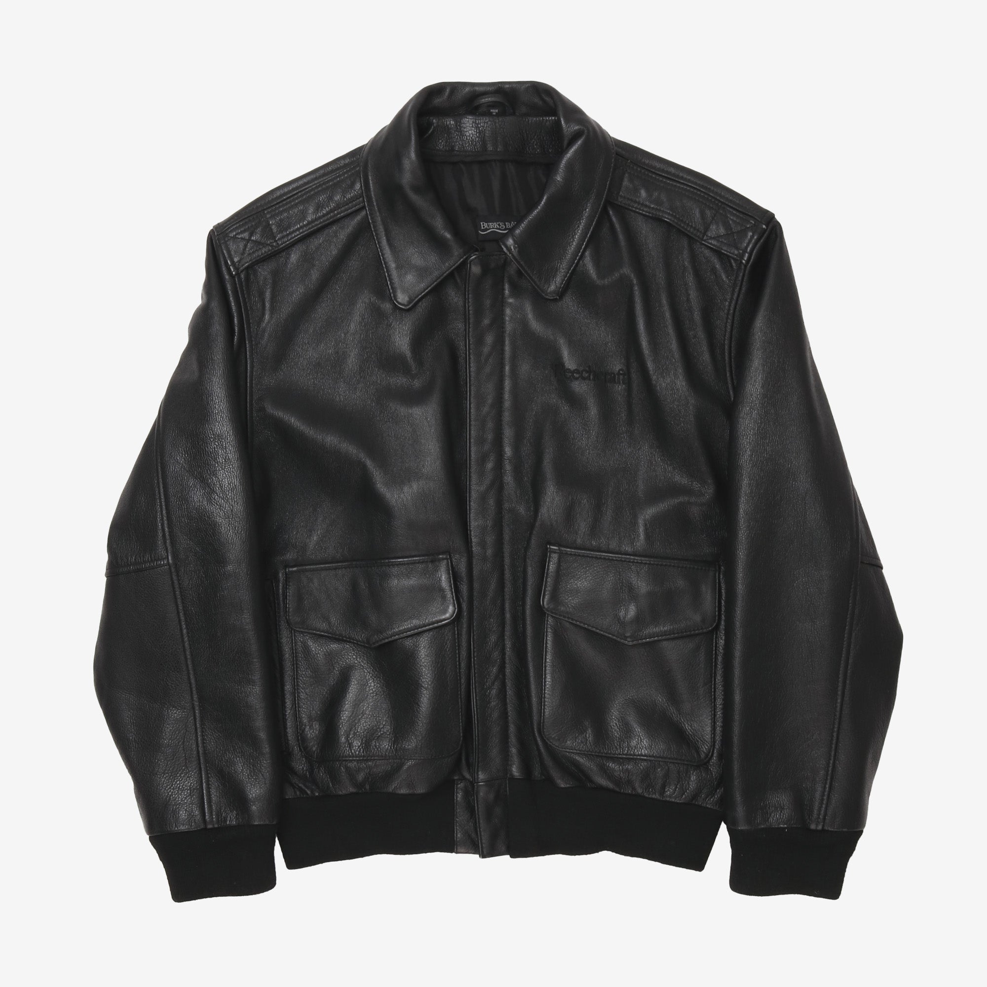 Vintage Leather Bomber Jacket