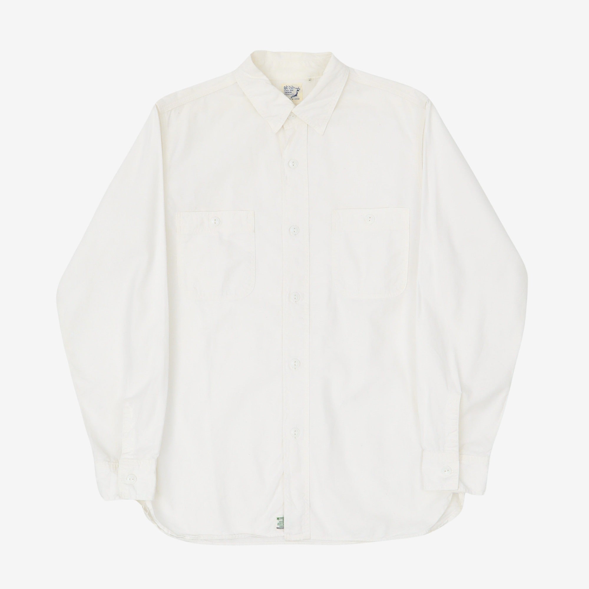 White Chambray Work Shirt