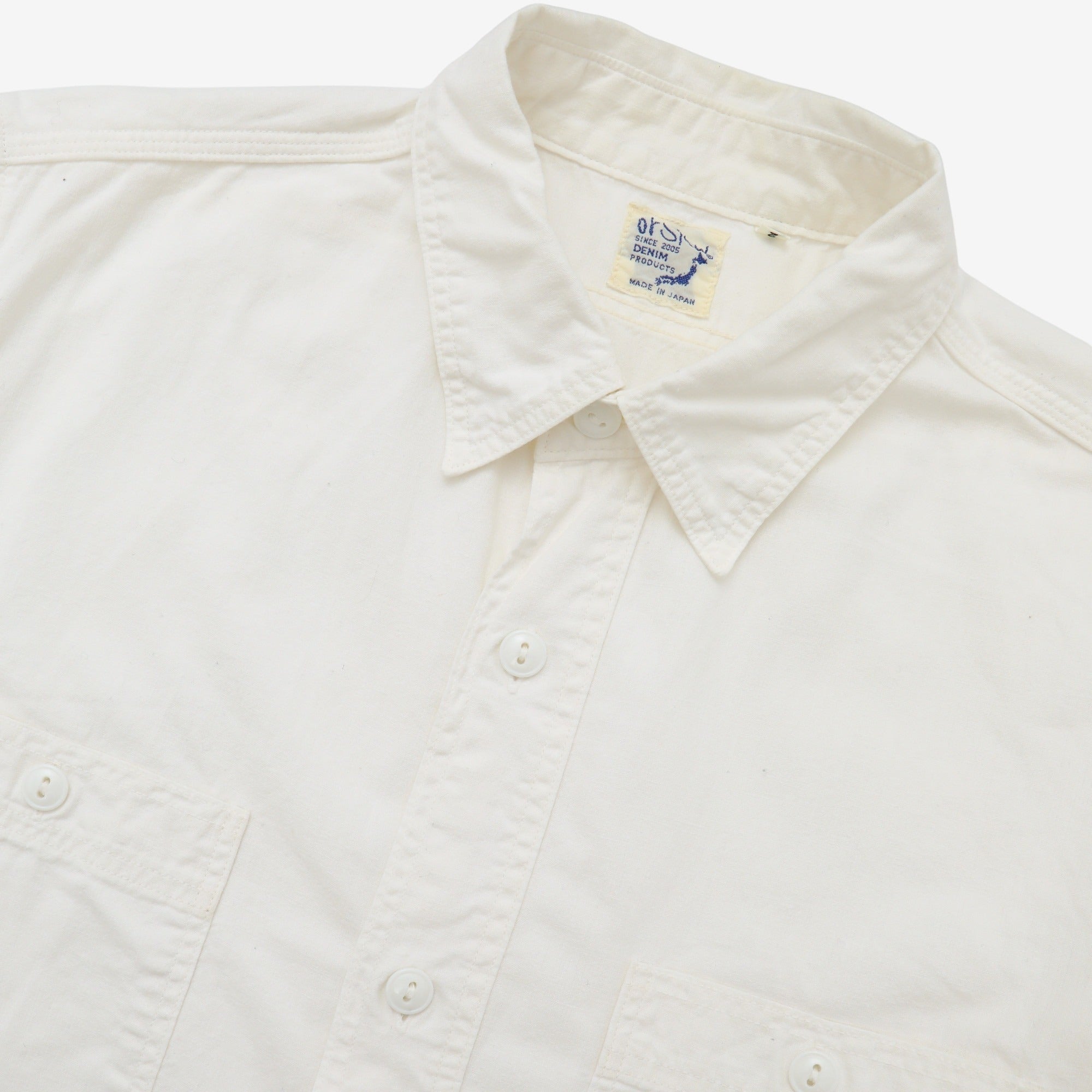 White Chambray Work Shirt