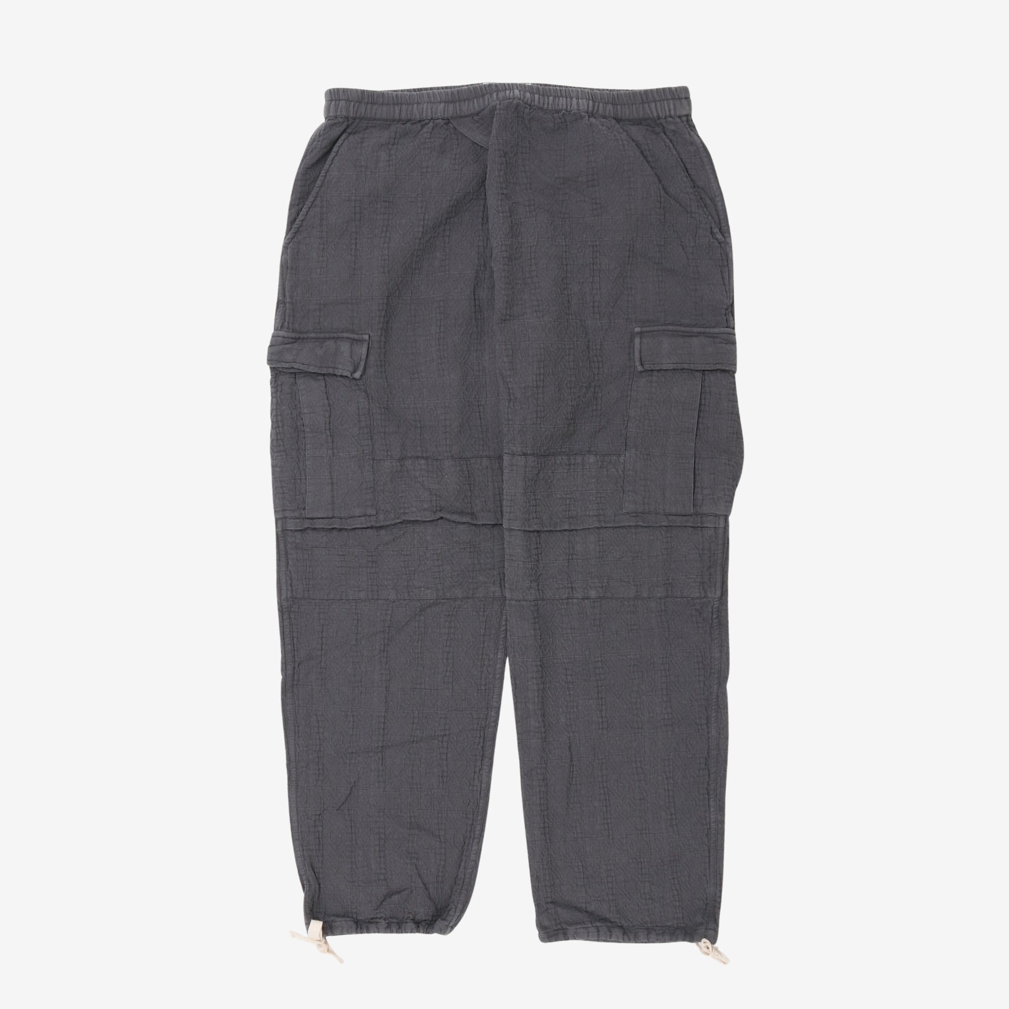 Seersucker Drawstring Trousers