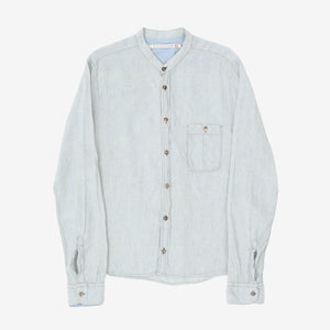 Hickory Collarless Shirt