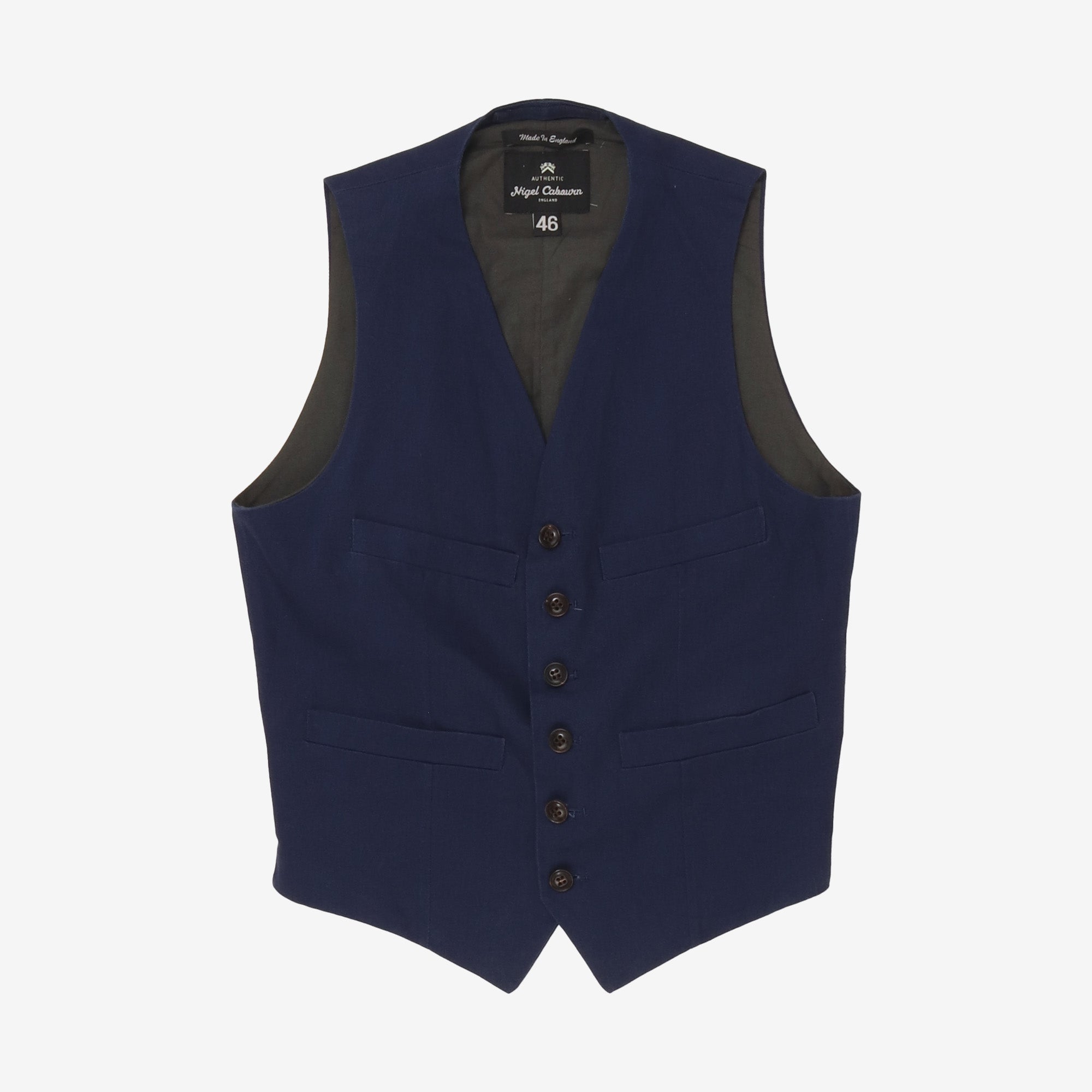 Indigo Cotton Waistcoat