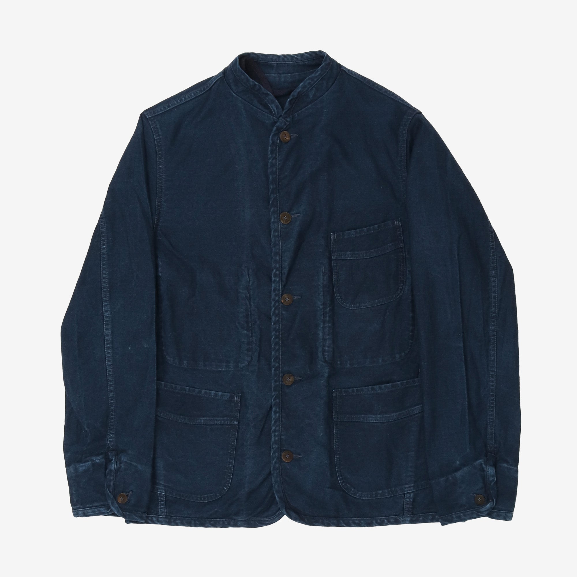 Stand Up Indigo Denim Jacket