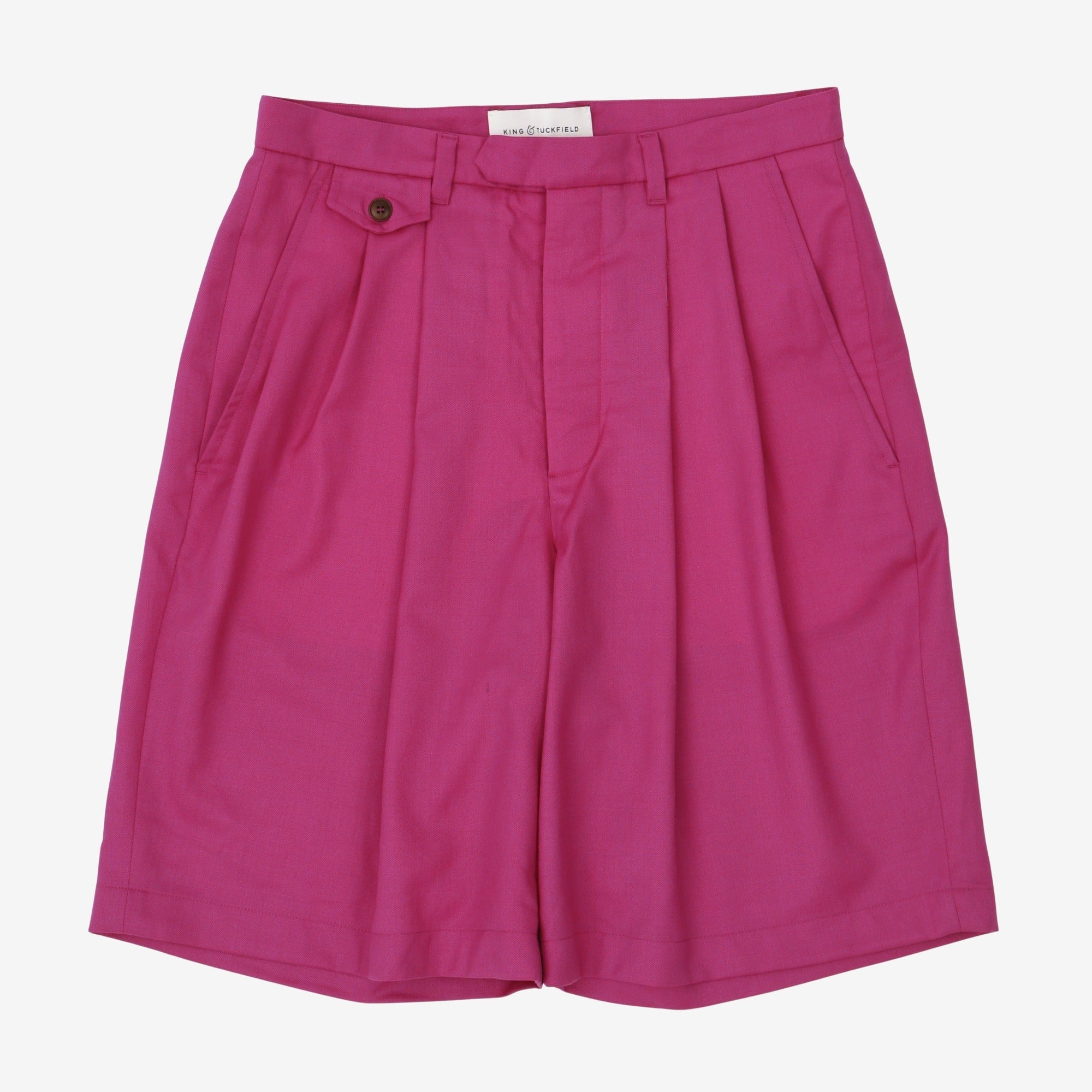 Pleated Wide Leg Shorts