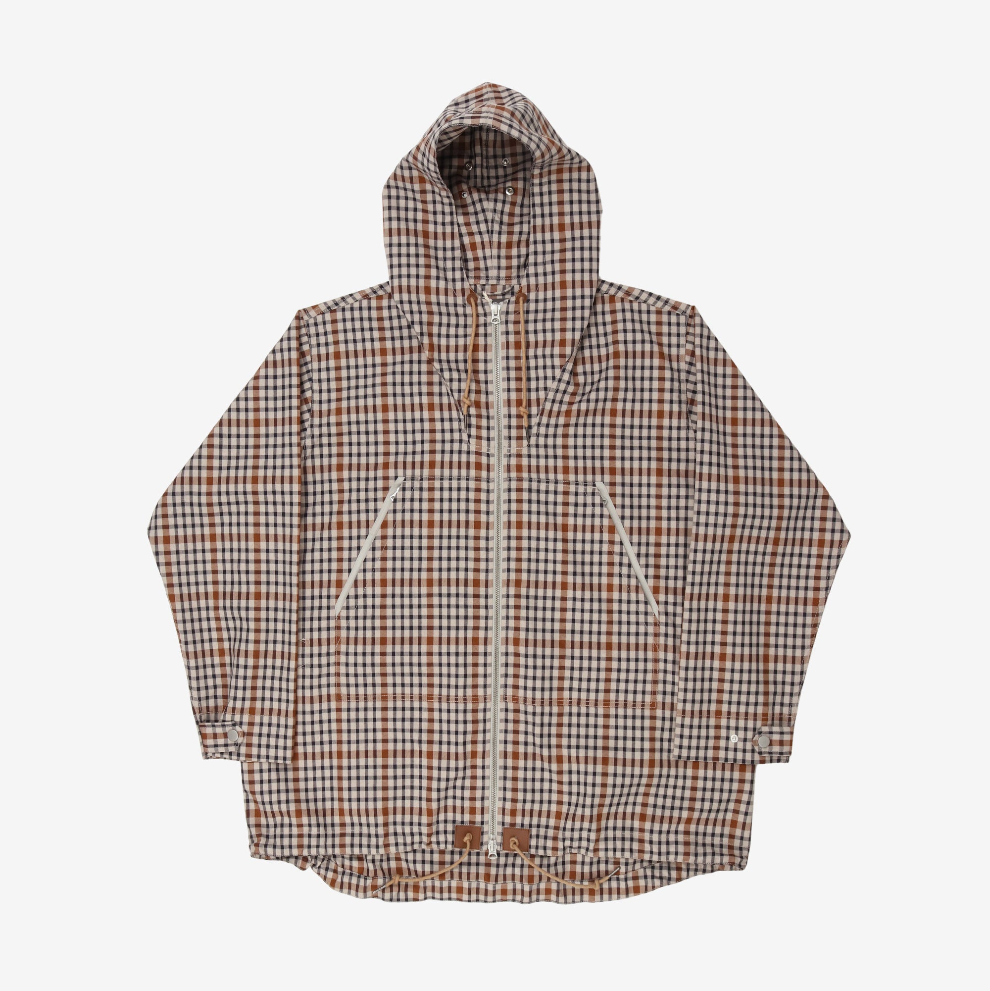 Stone Check Zip Up Smock