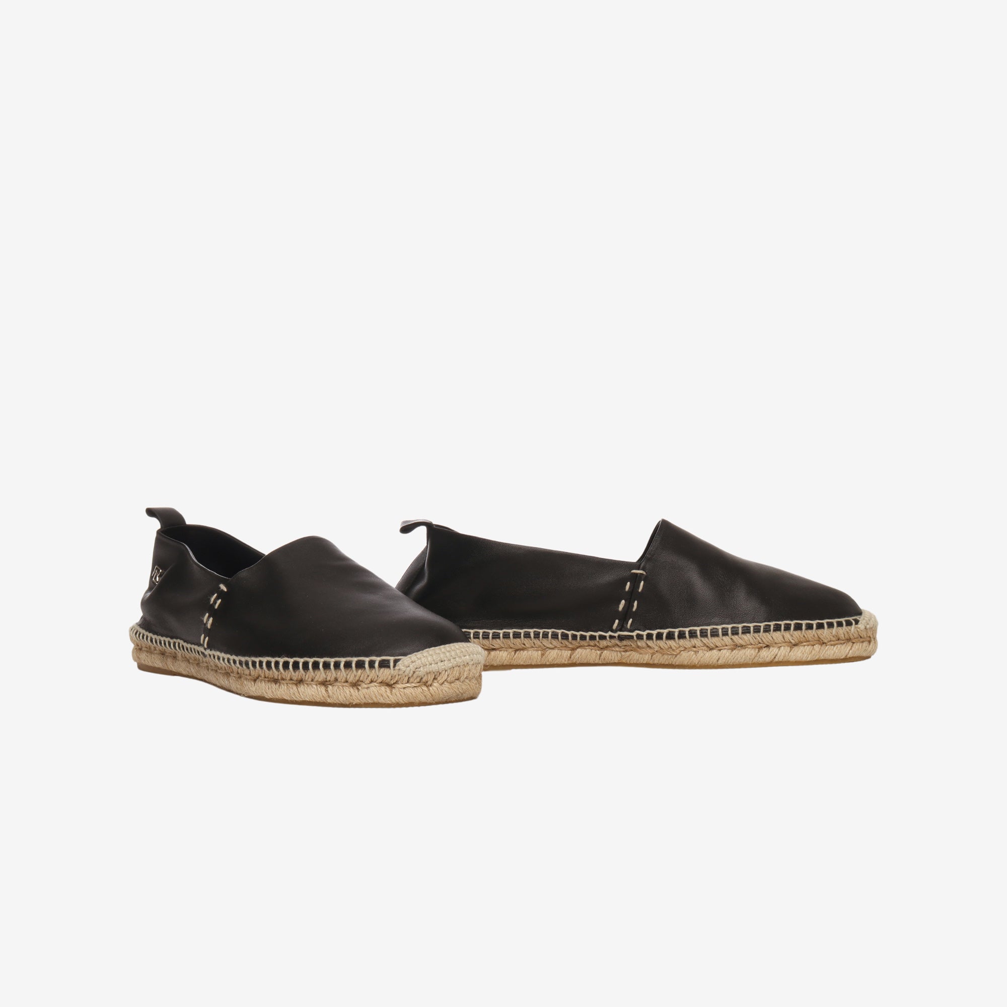 Purple Label Leather Espadrilles