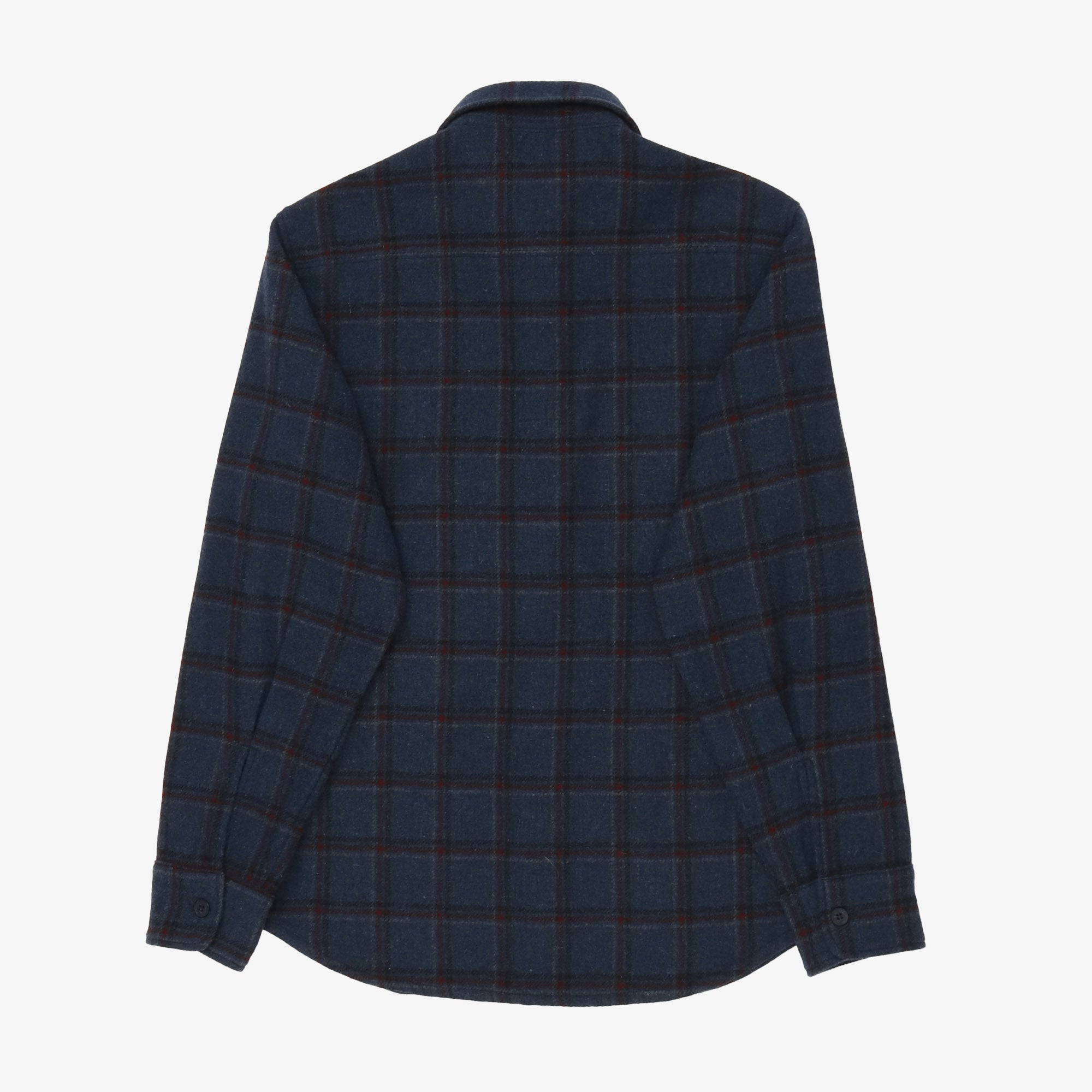 Check Wool Flannel Overshirt