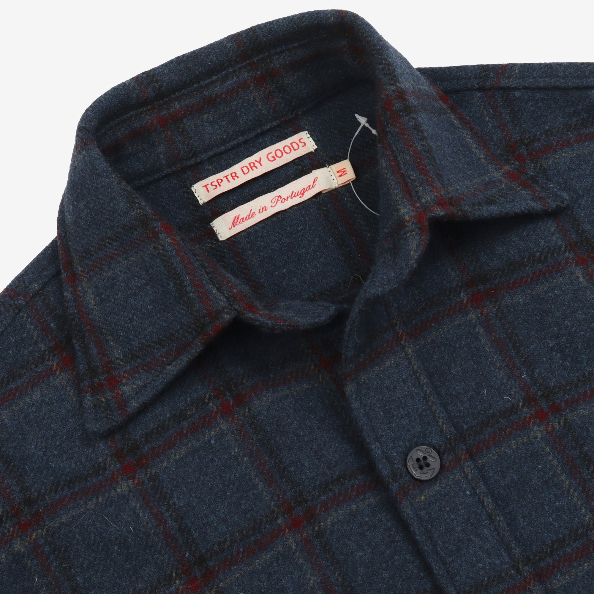 Check Wool Flannel Overshirt