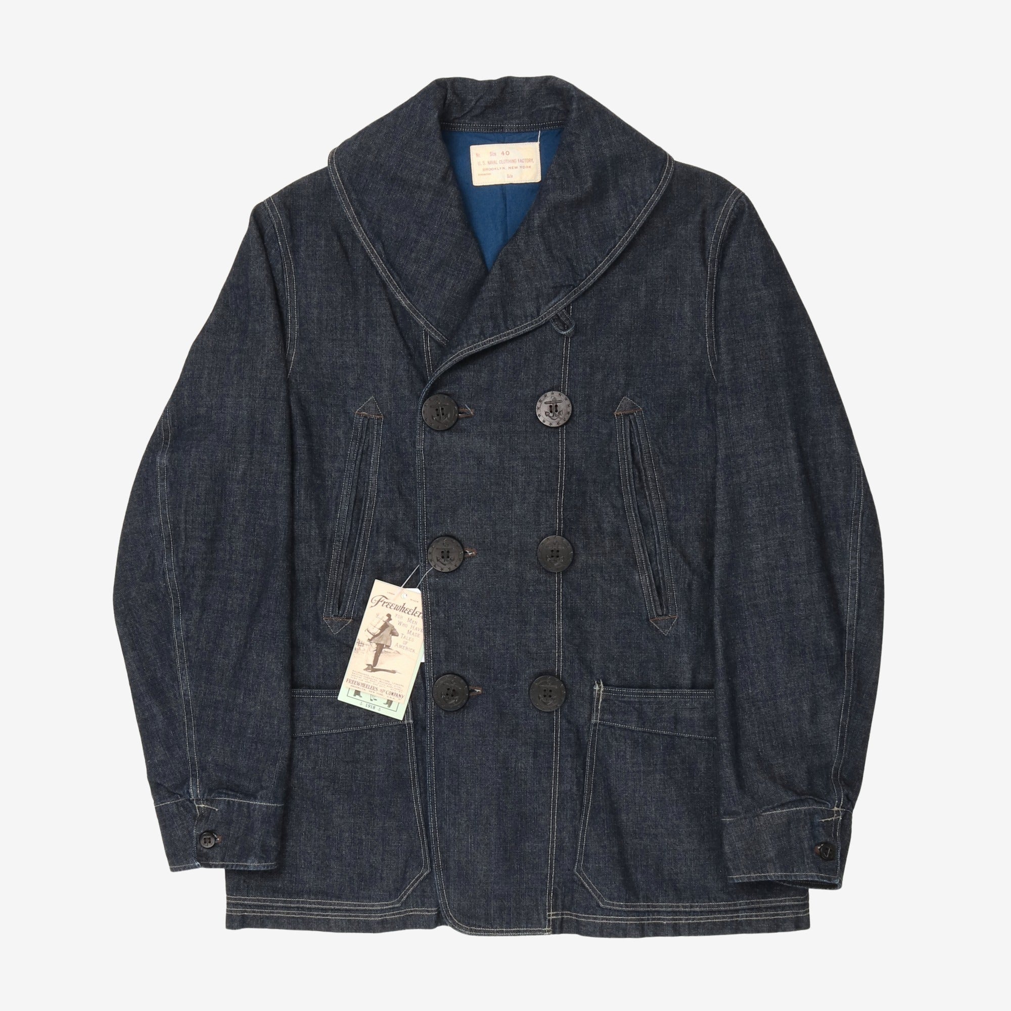 USN DB Shawl Collar Denim Coat