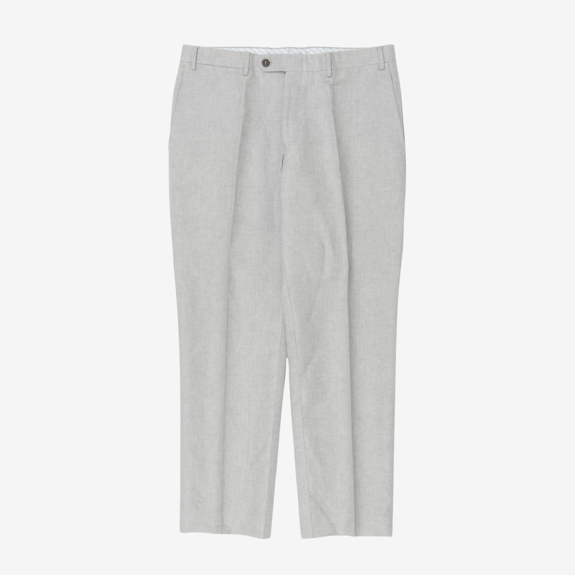 Pleated Linen Blend Trouser (34W x 29L)