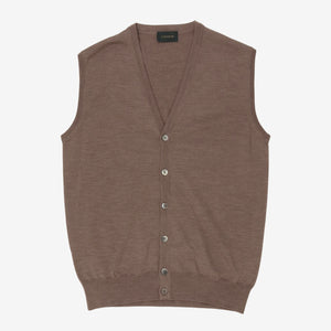 Wool Sleeveless Cardigan