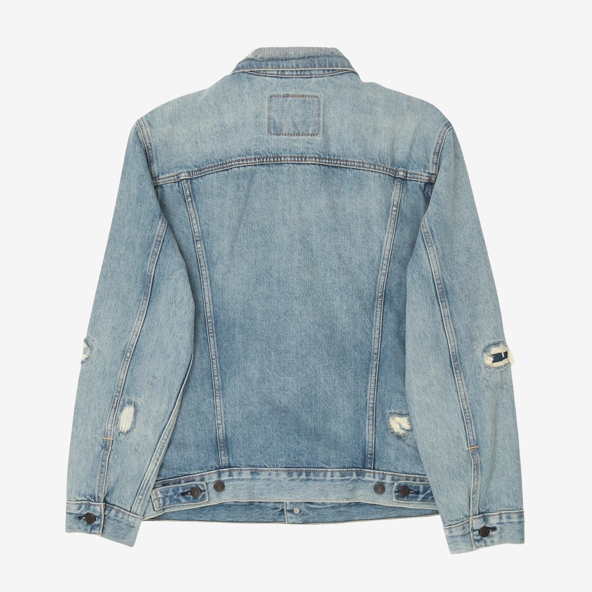 Distressed Denim Trucker Jacket