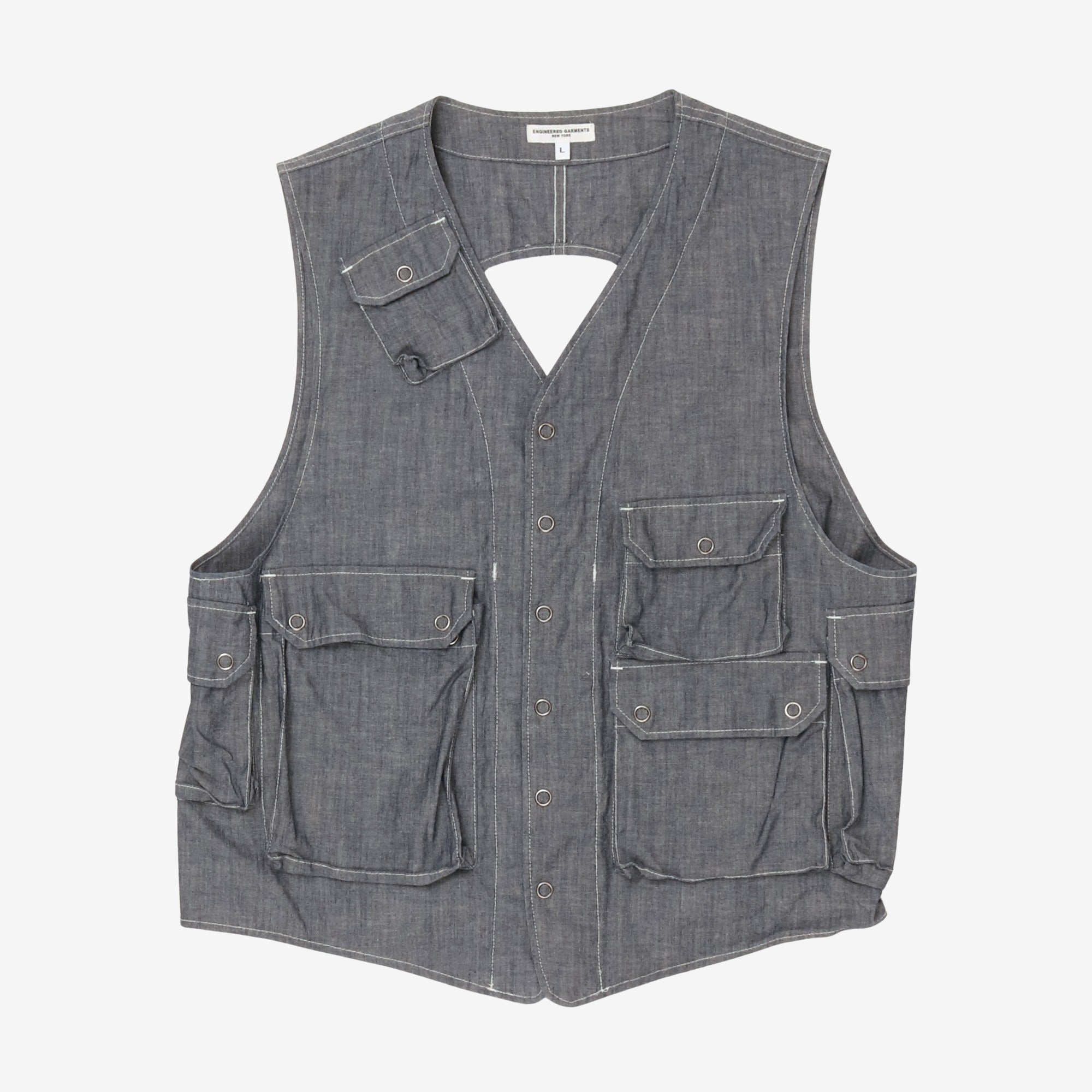 Chambray Utility Vest