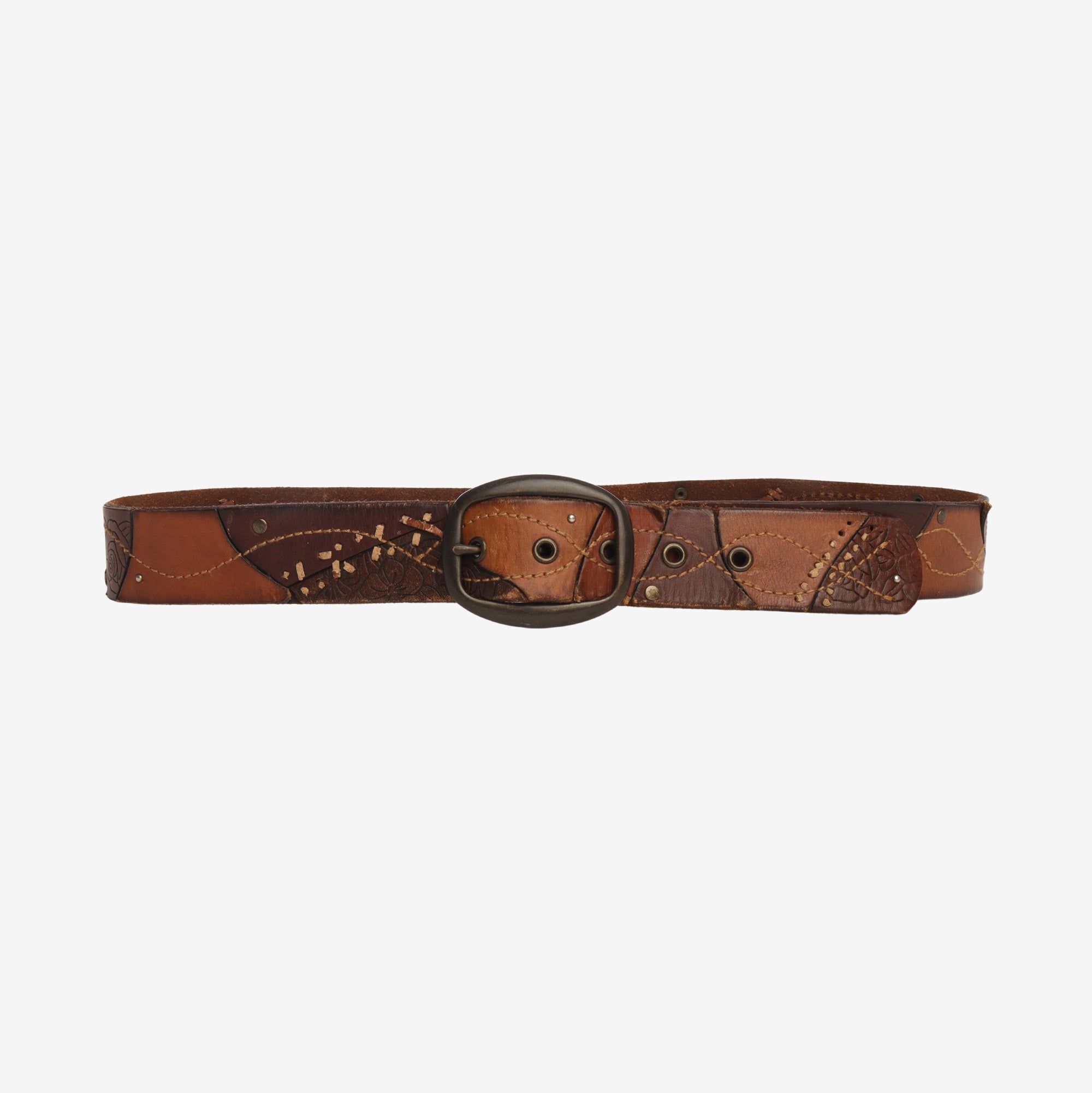 Leather Patched Belt