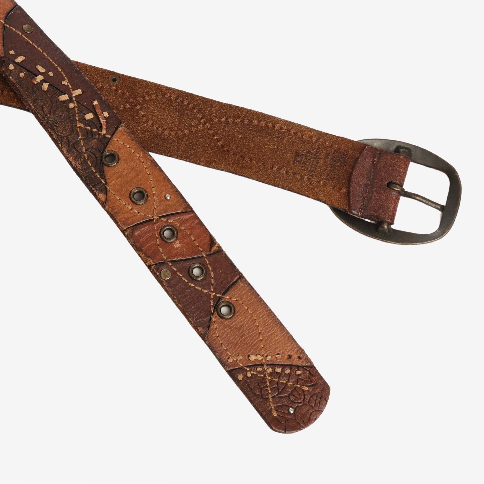 Leather Patched Belt