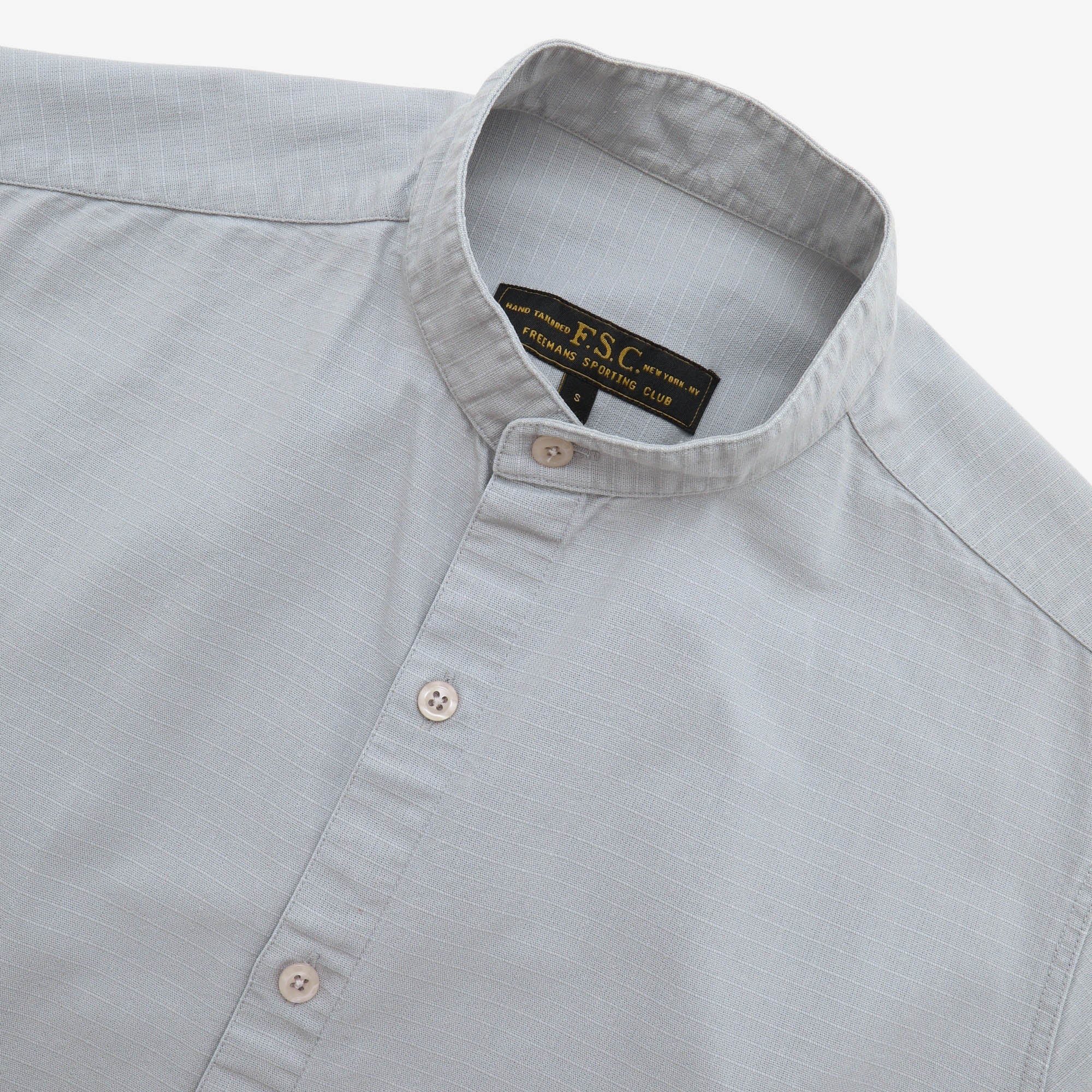 Ripstop Collarless Shirt