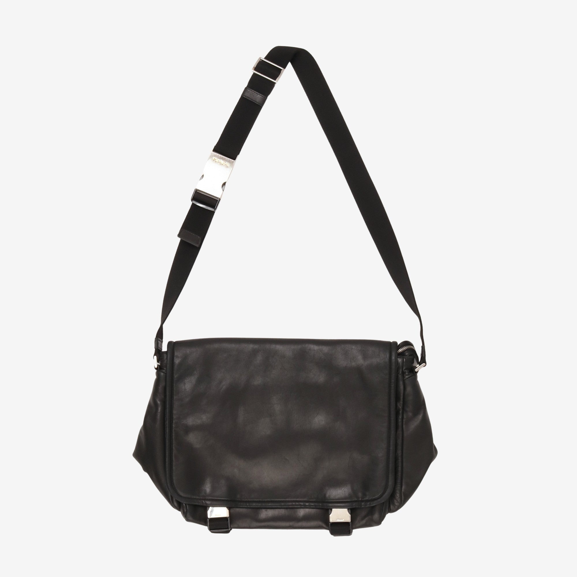 Leather Clip Shoulder Bag