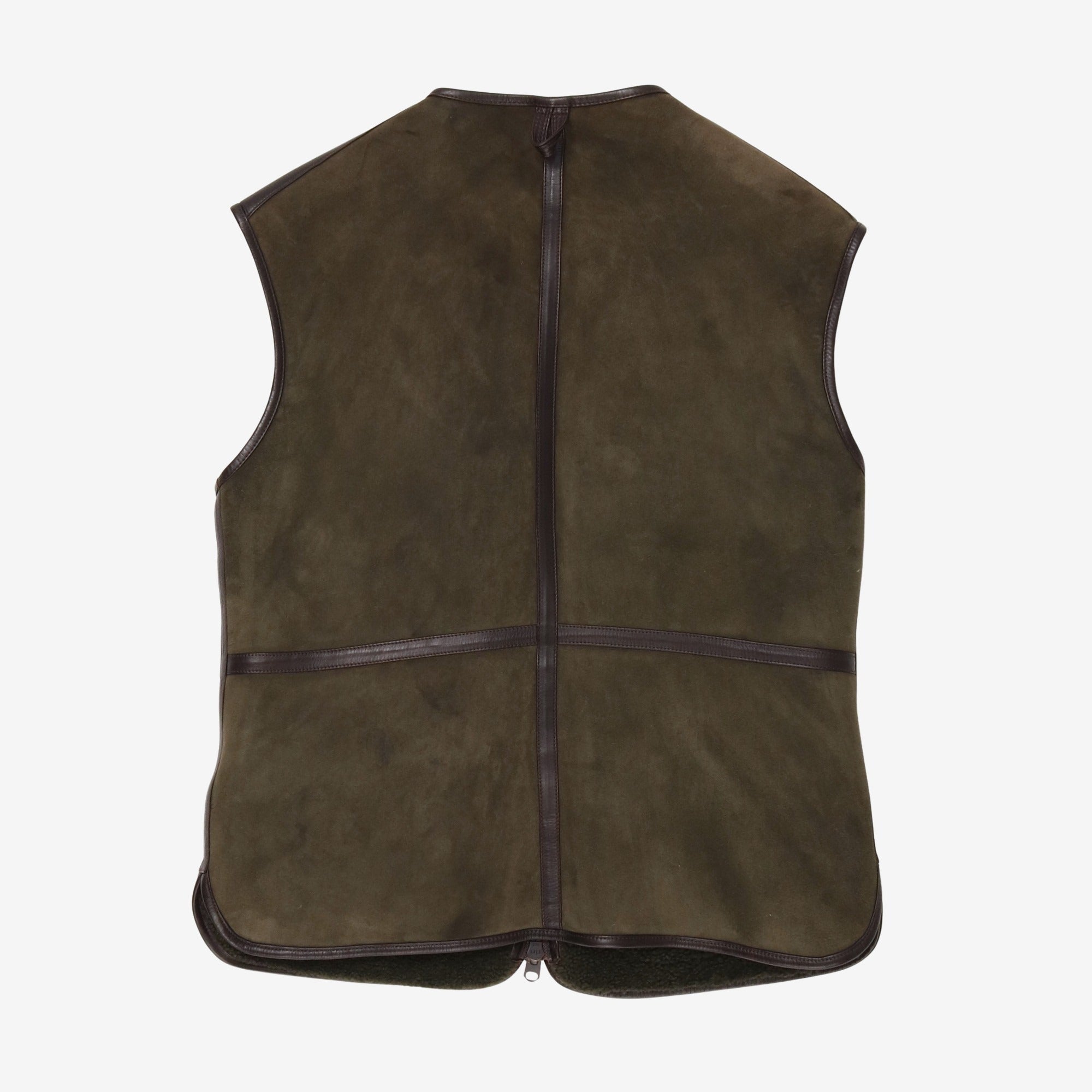 Suede Shearling Vest