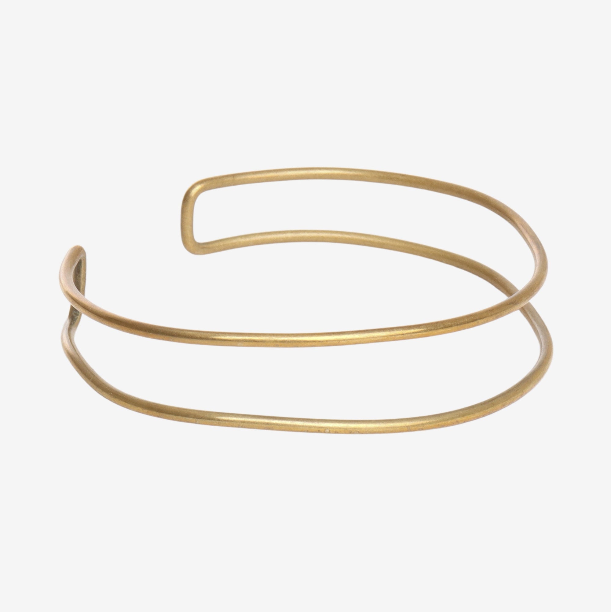 Brass Double Cuff Bracelet