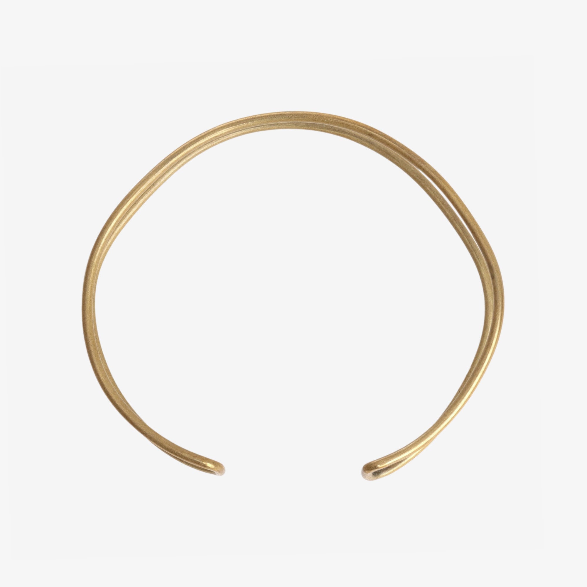 Brass Double Cuff Bracelet