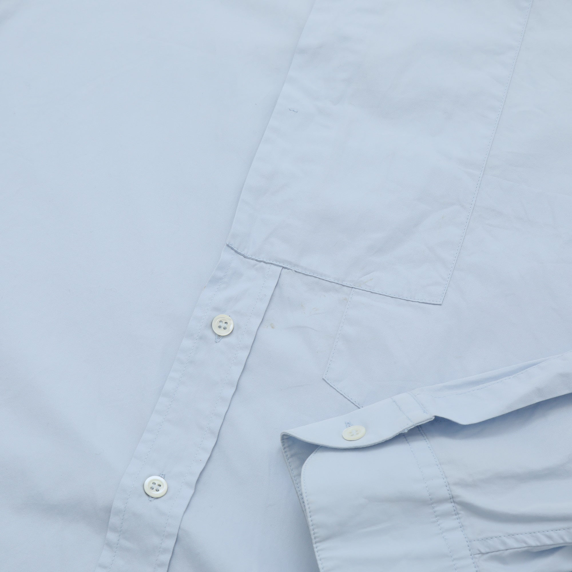 Collarless Patch Shirt