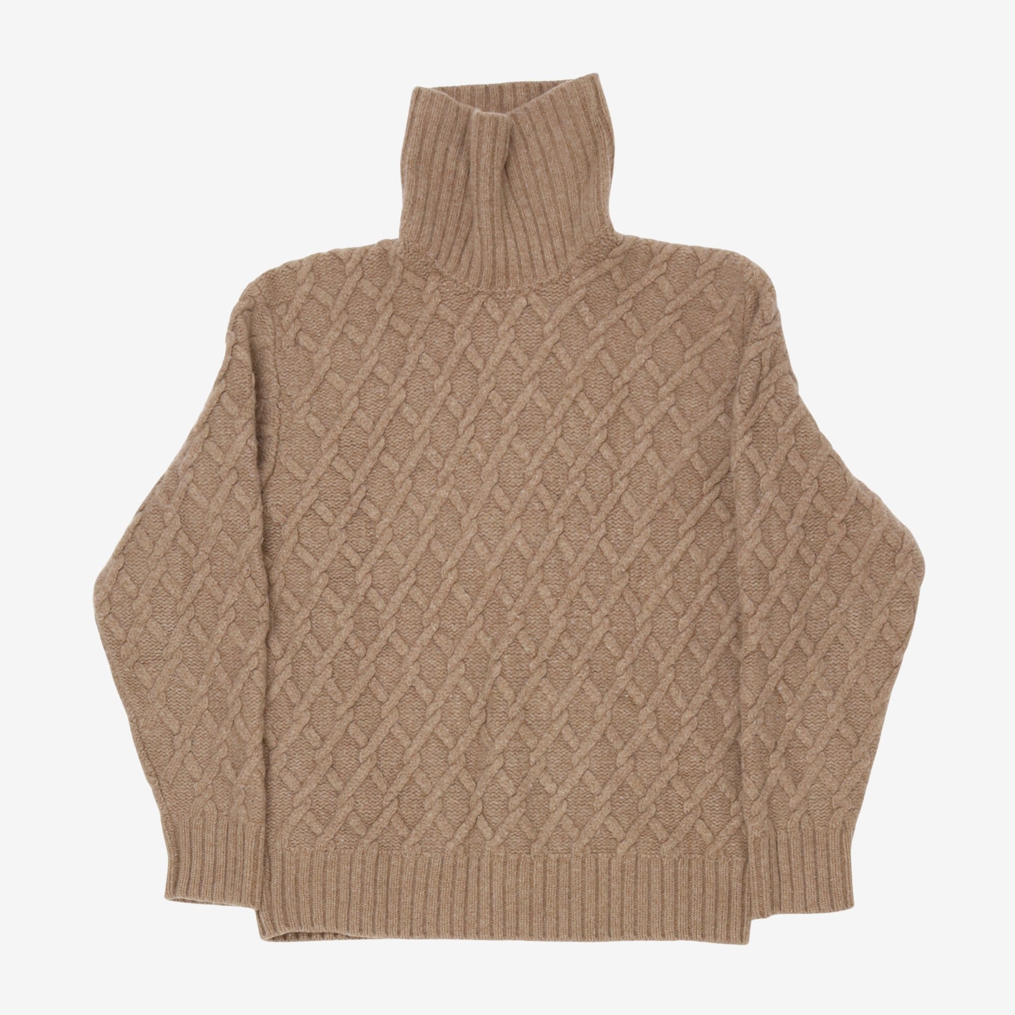 Cable Knit Roll Neck Sweater