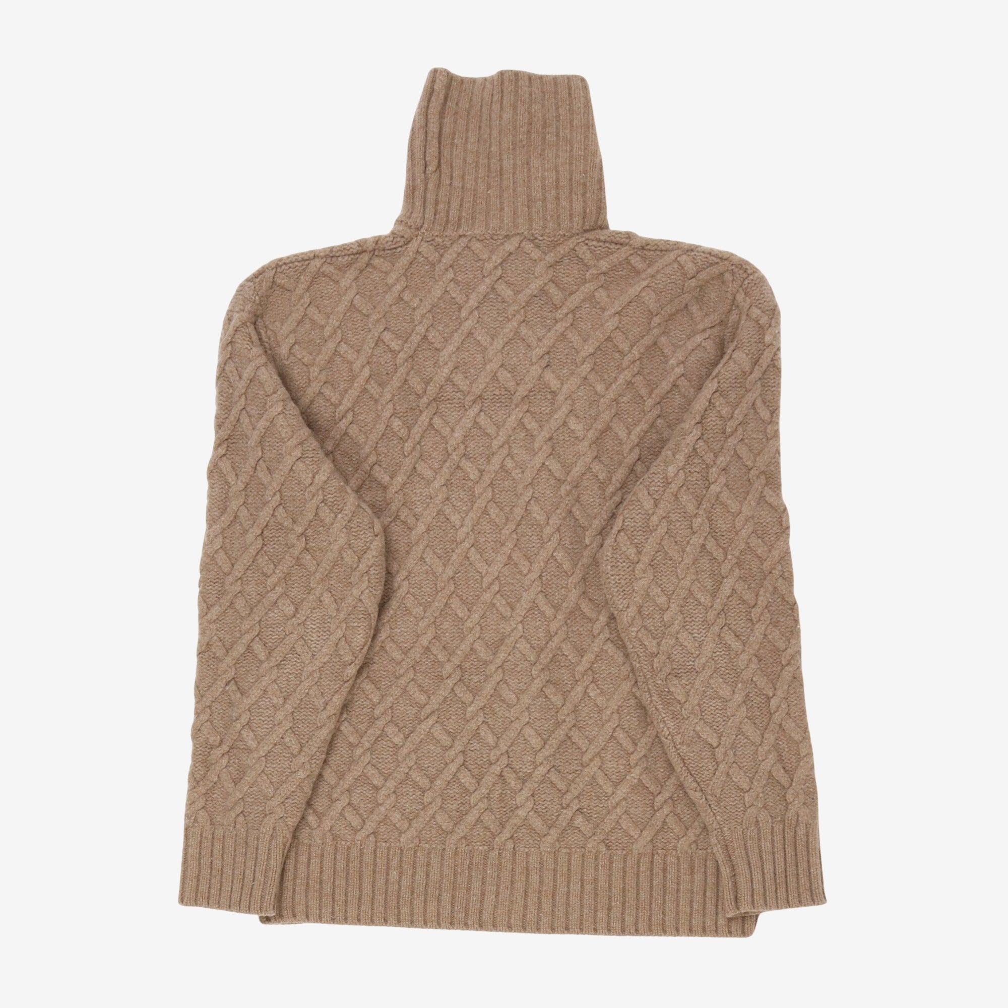 Cable Knit Roll Neck Sweater