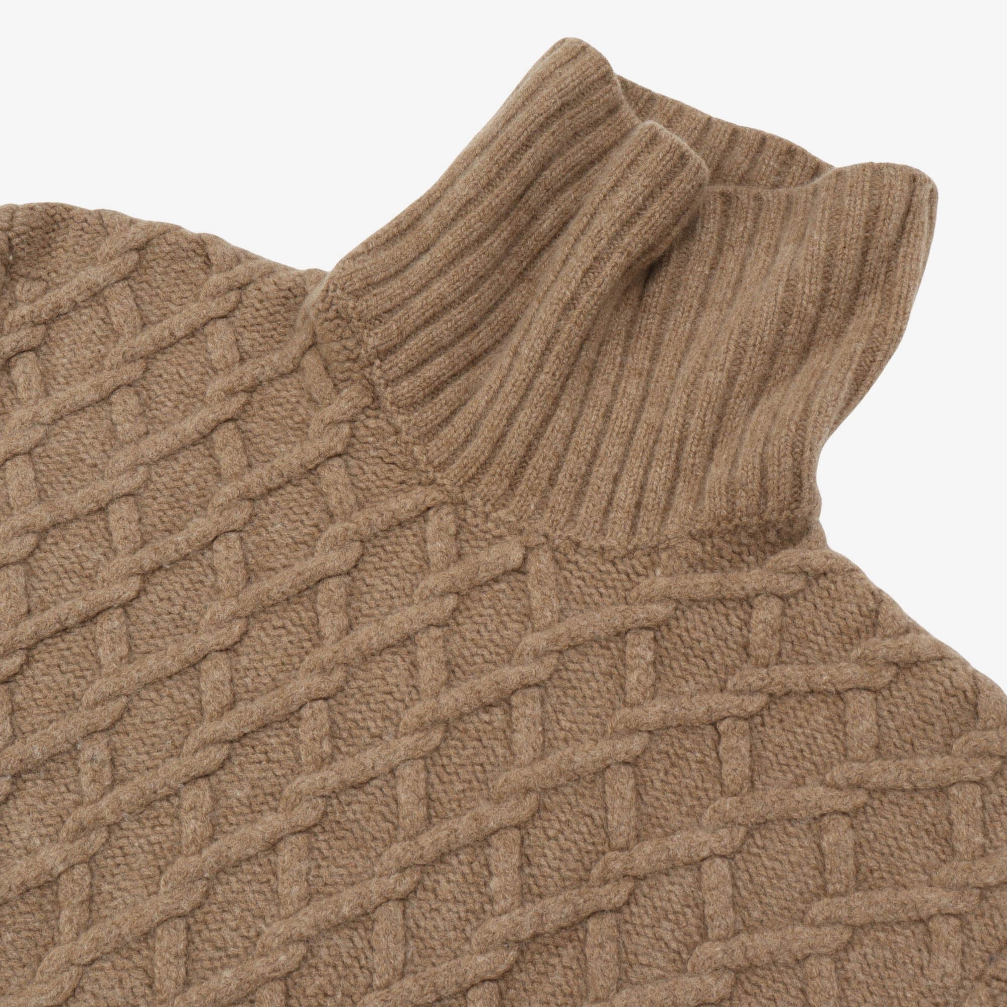 Cable Knit Roll Neck Sweater