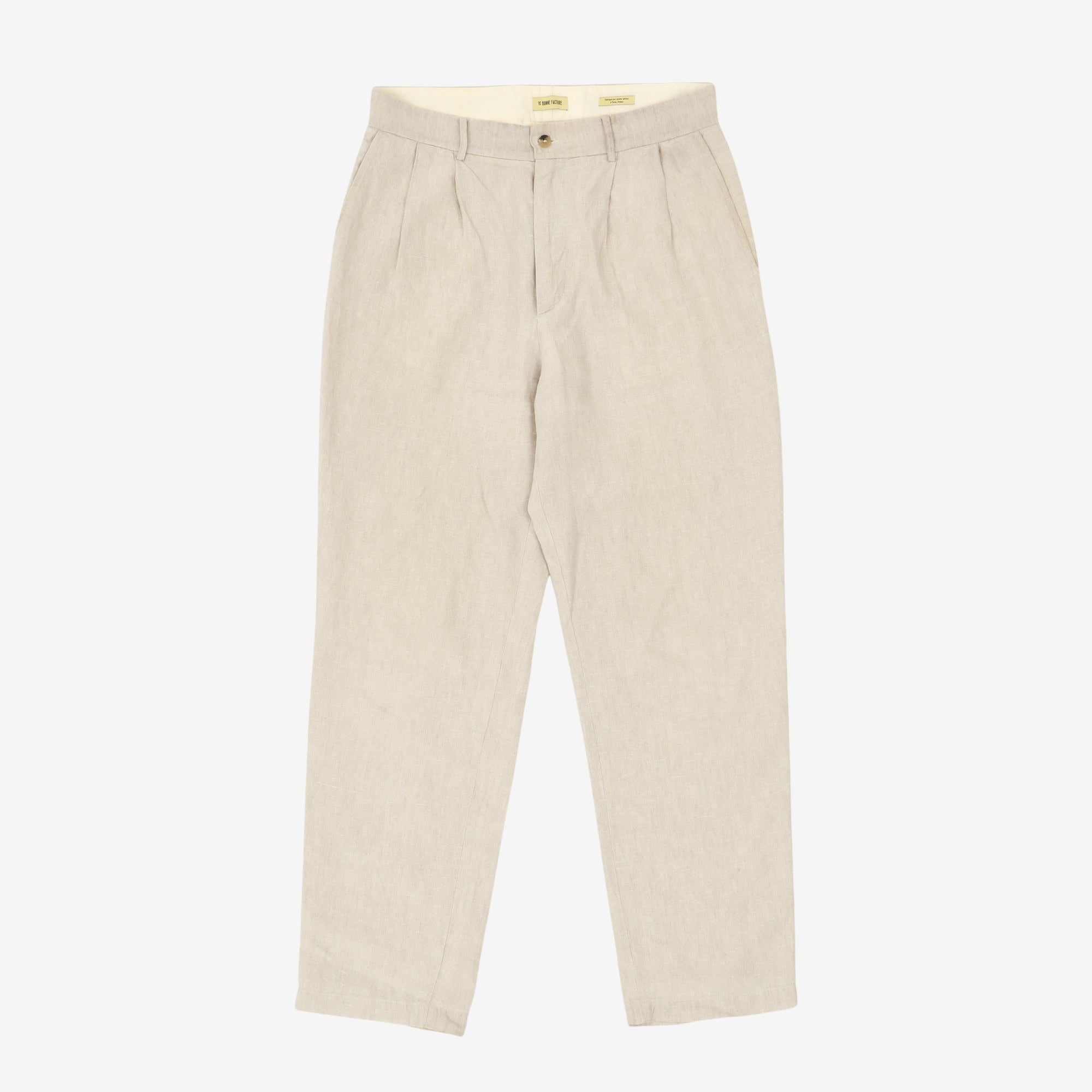 Pleated Linen Trousers