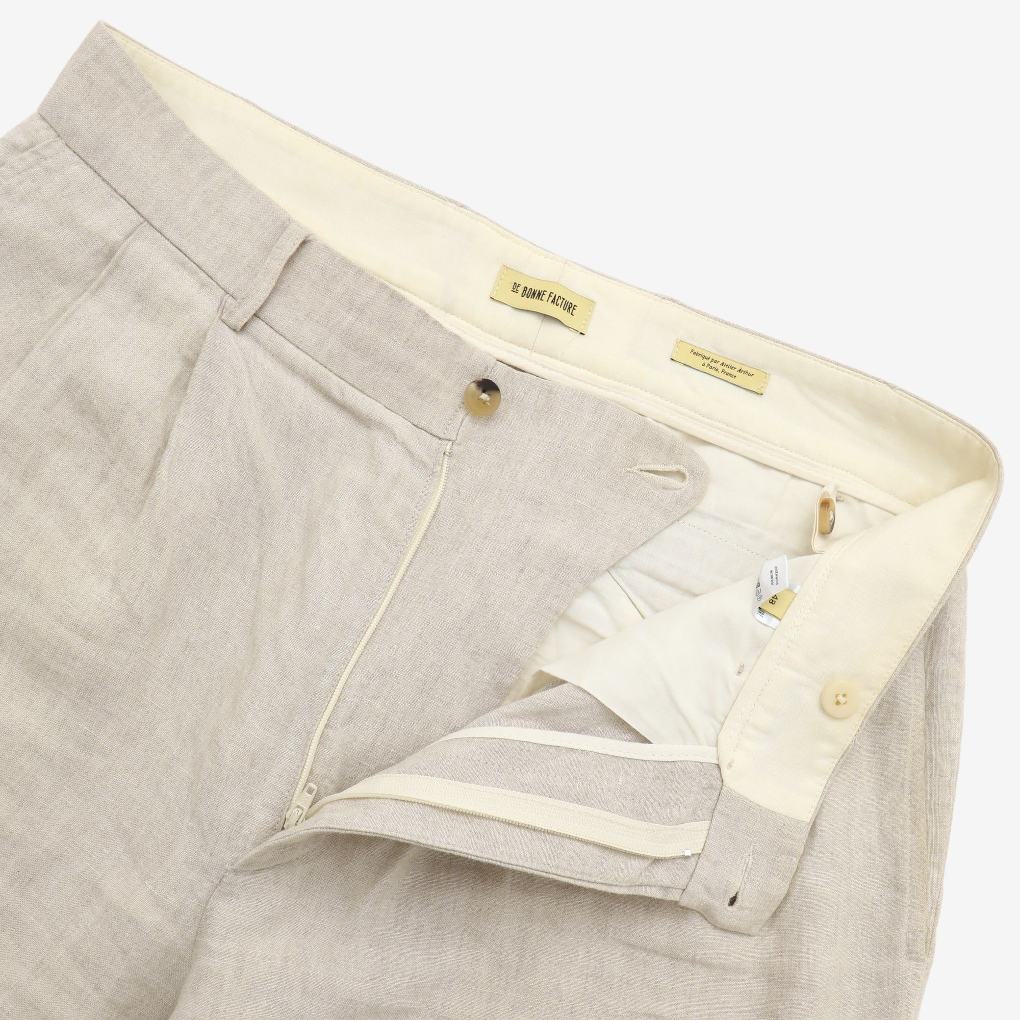 Pleated Linen Trousers