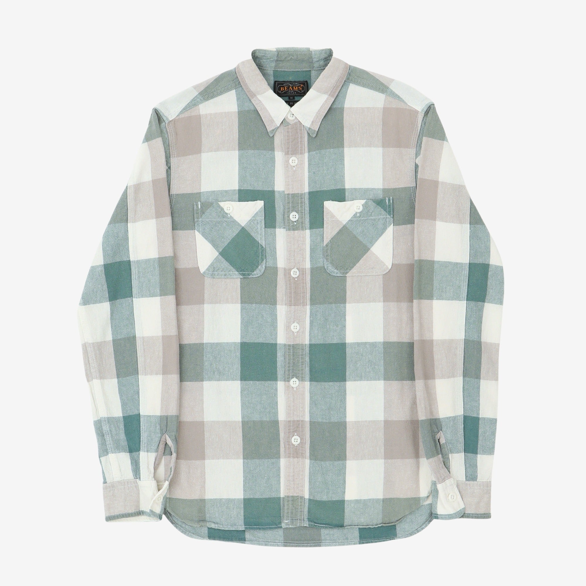 Linen Blend Plaid Shirt