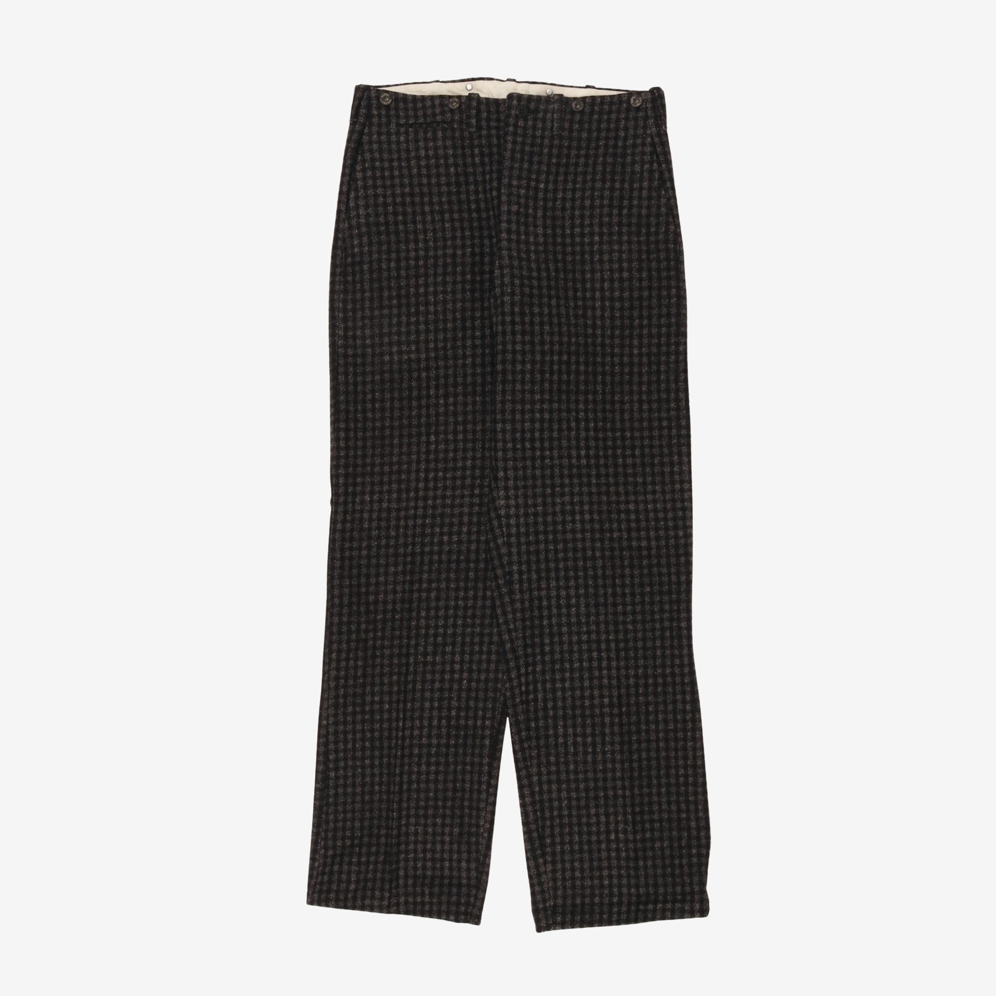 Heavy Check Wool Pants