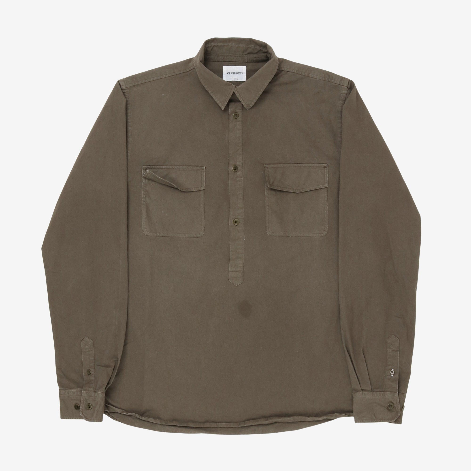 Hans Half Placket Twill Shirt