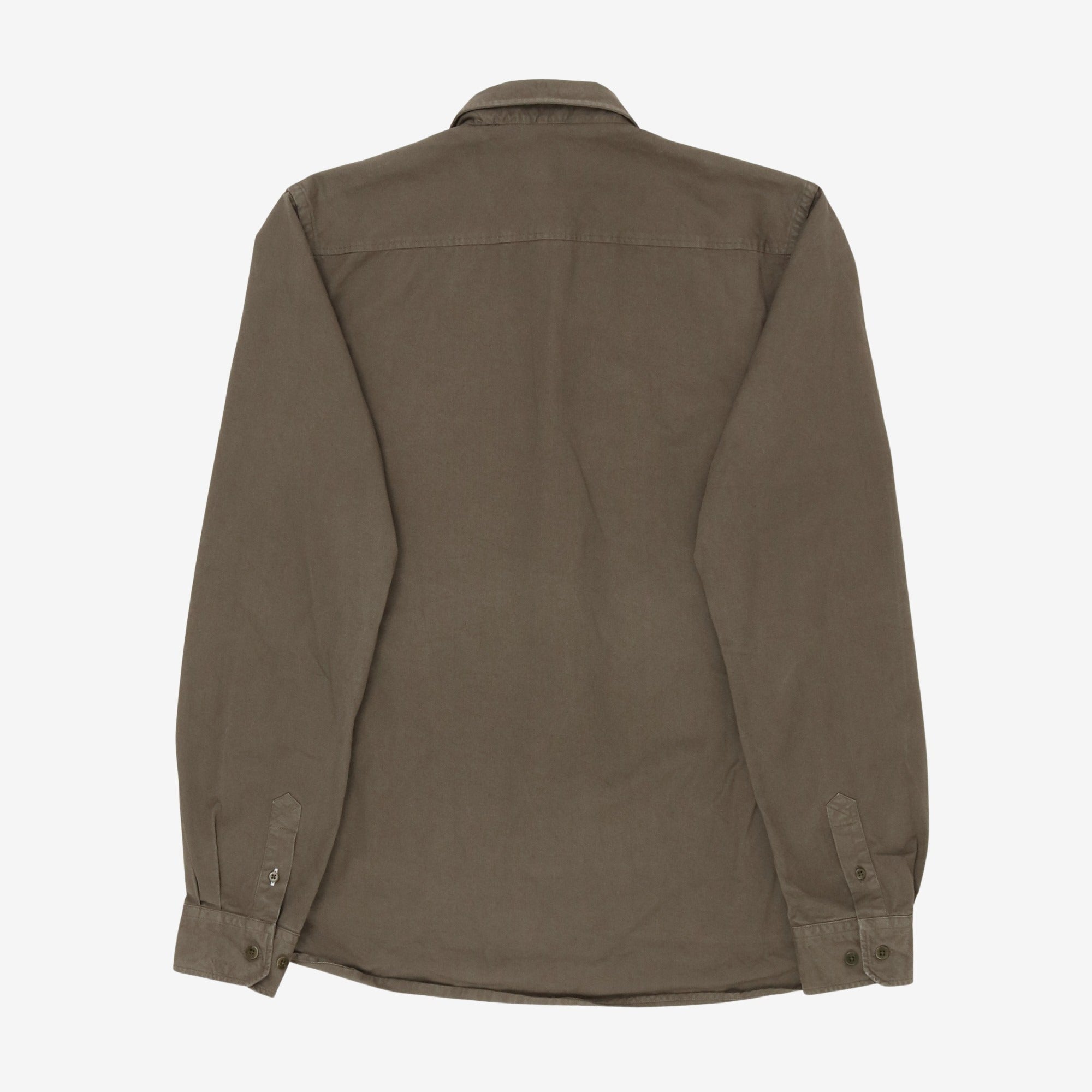 Hans Half Placket Twill Shirt