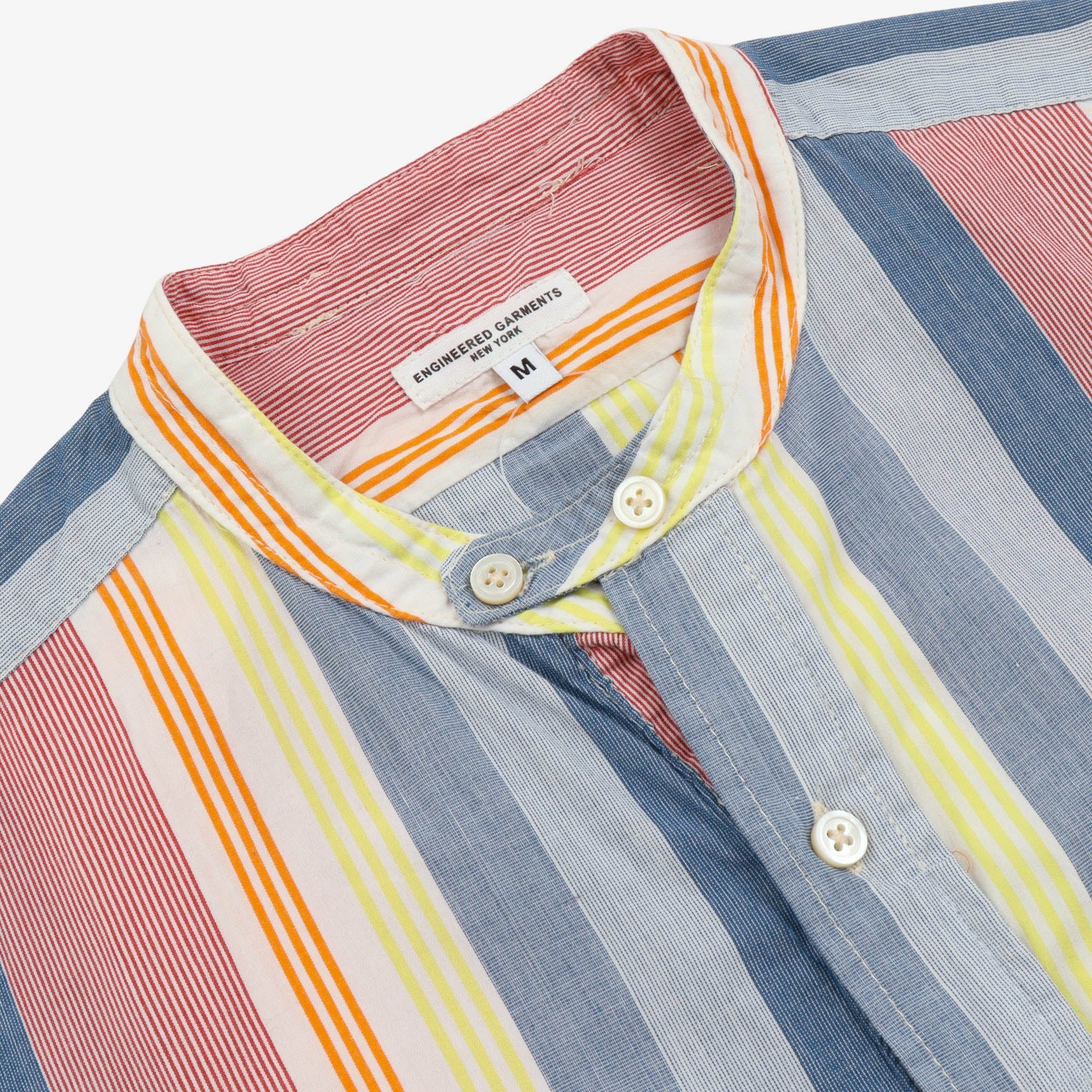 Band Collar Stripe Shirt