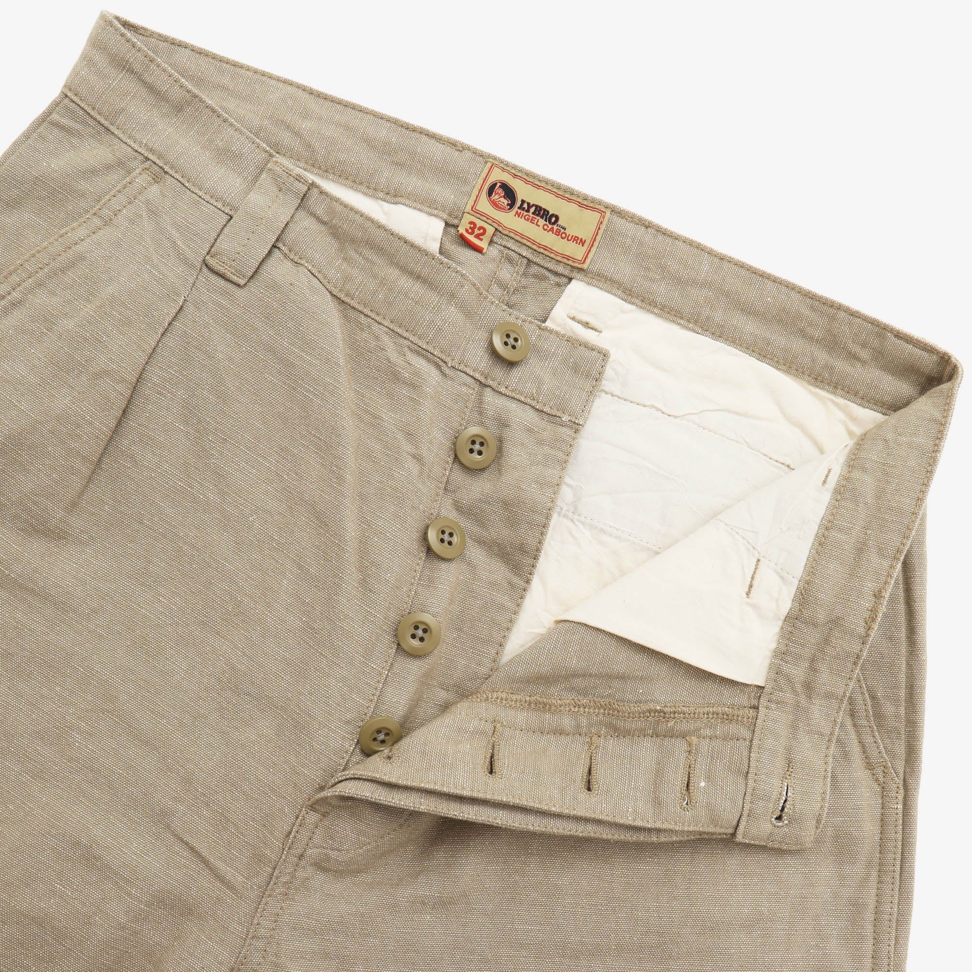 Lybro Linen Blend Pleat Trousers