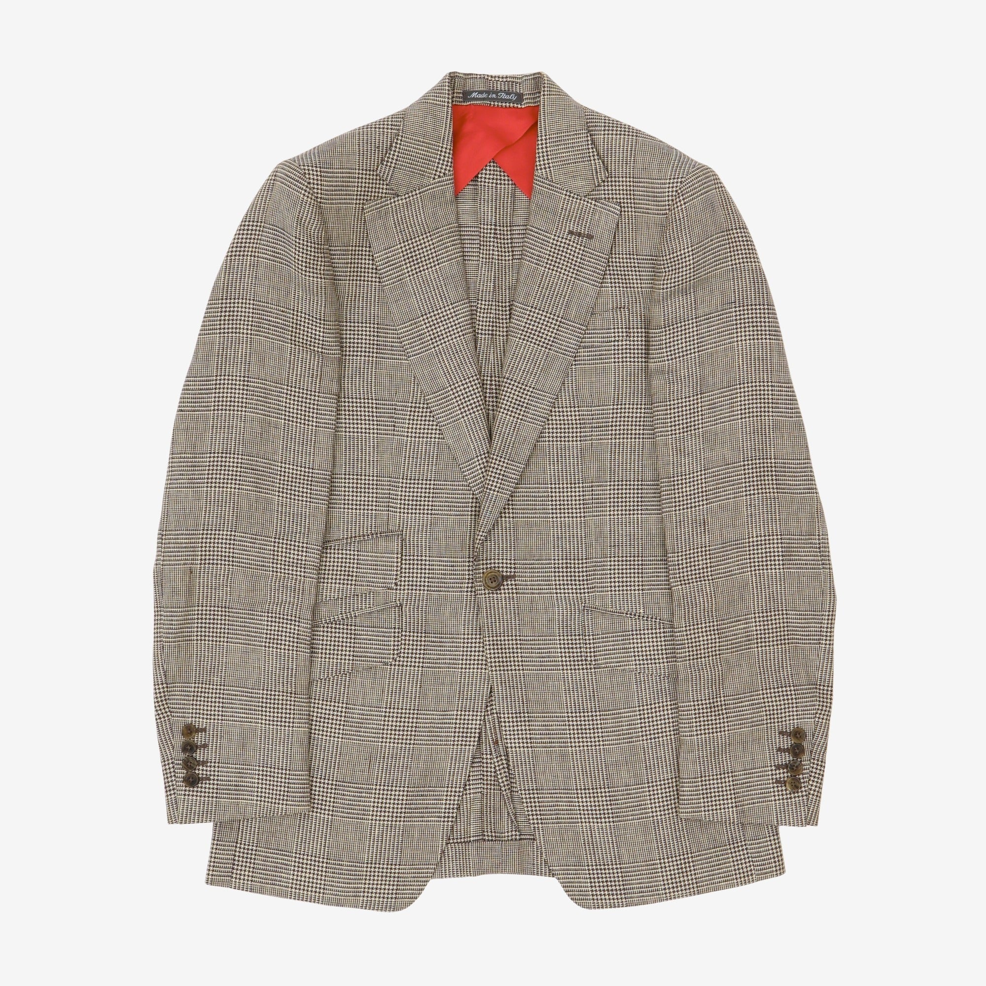 Linen Prince of Wales Barchetta Signature Blazer