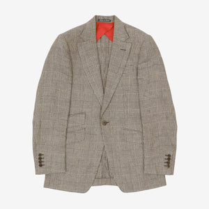 Linen Prince of Wales Barchetta Signature Blazer