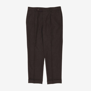 Pleated Fox Flannel Trouser (35W x 28L)