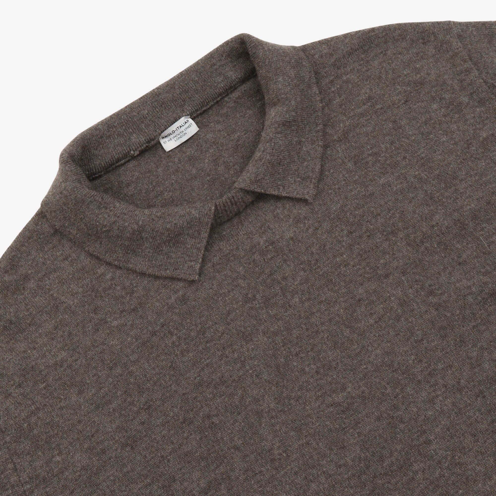 Cashmere Blend Collared Sweater