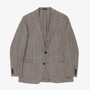 Linen Blend Check Blazer