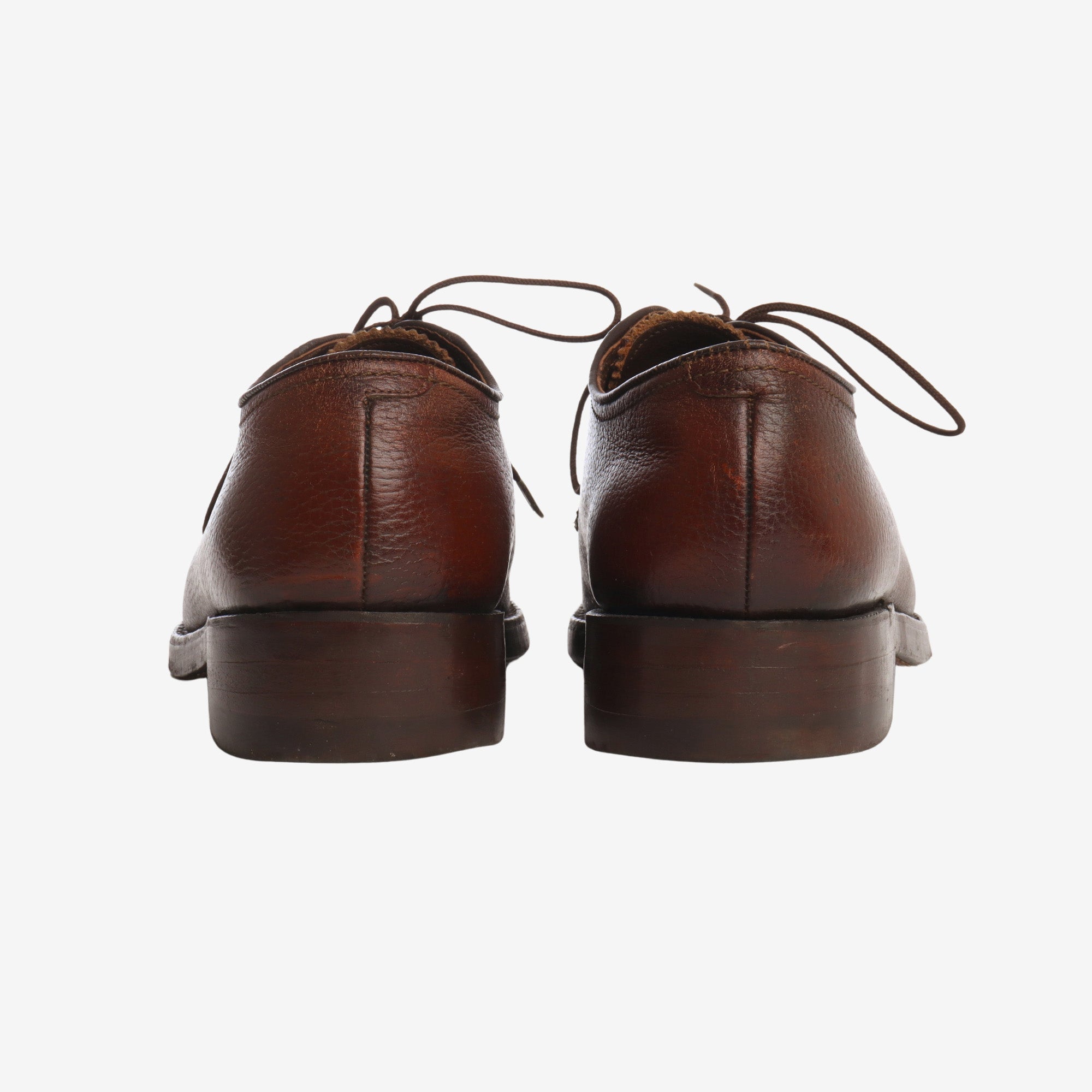 Grained Leather Plain Toe Blucher