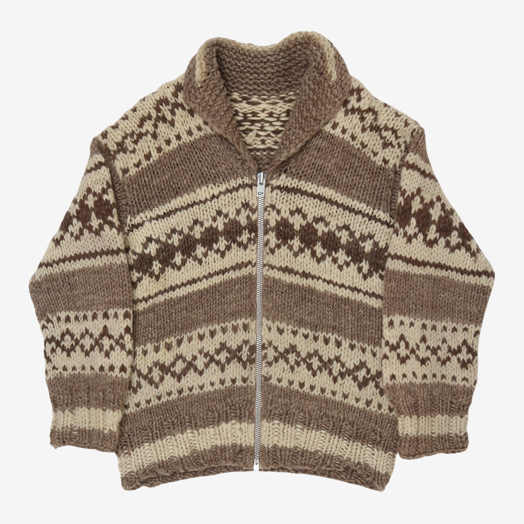 1980s Cowichan Zip Sweater