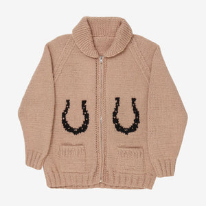 1970s Horse Cowichan Cardigan