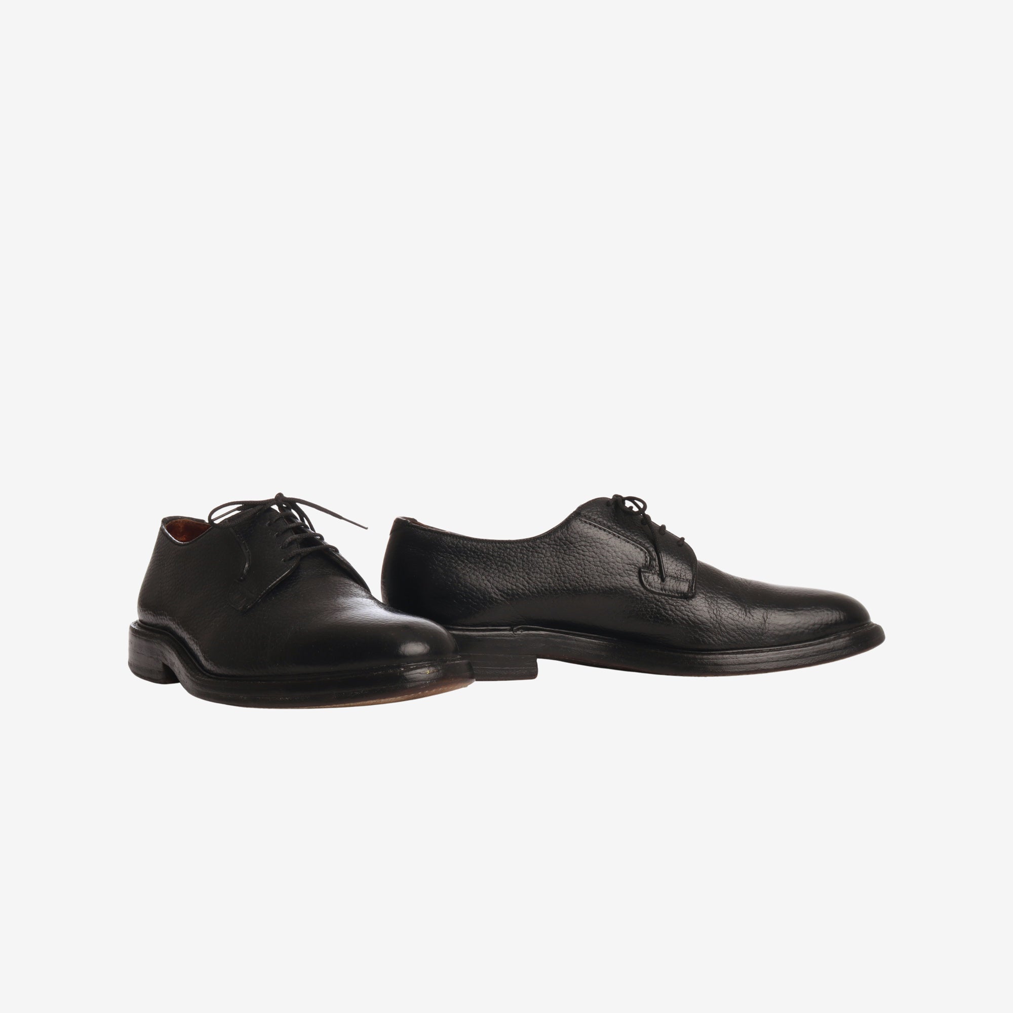 Grained Leather Plain Toe Blucher