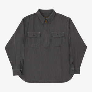 Hounds Tooth Half Zip Work Shirt