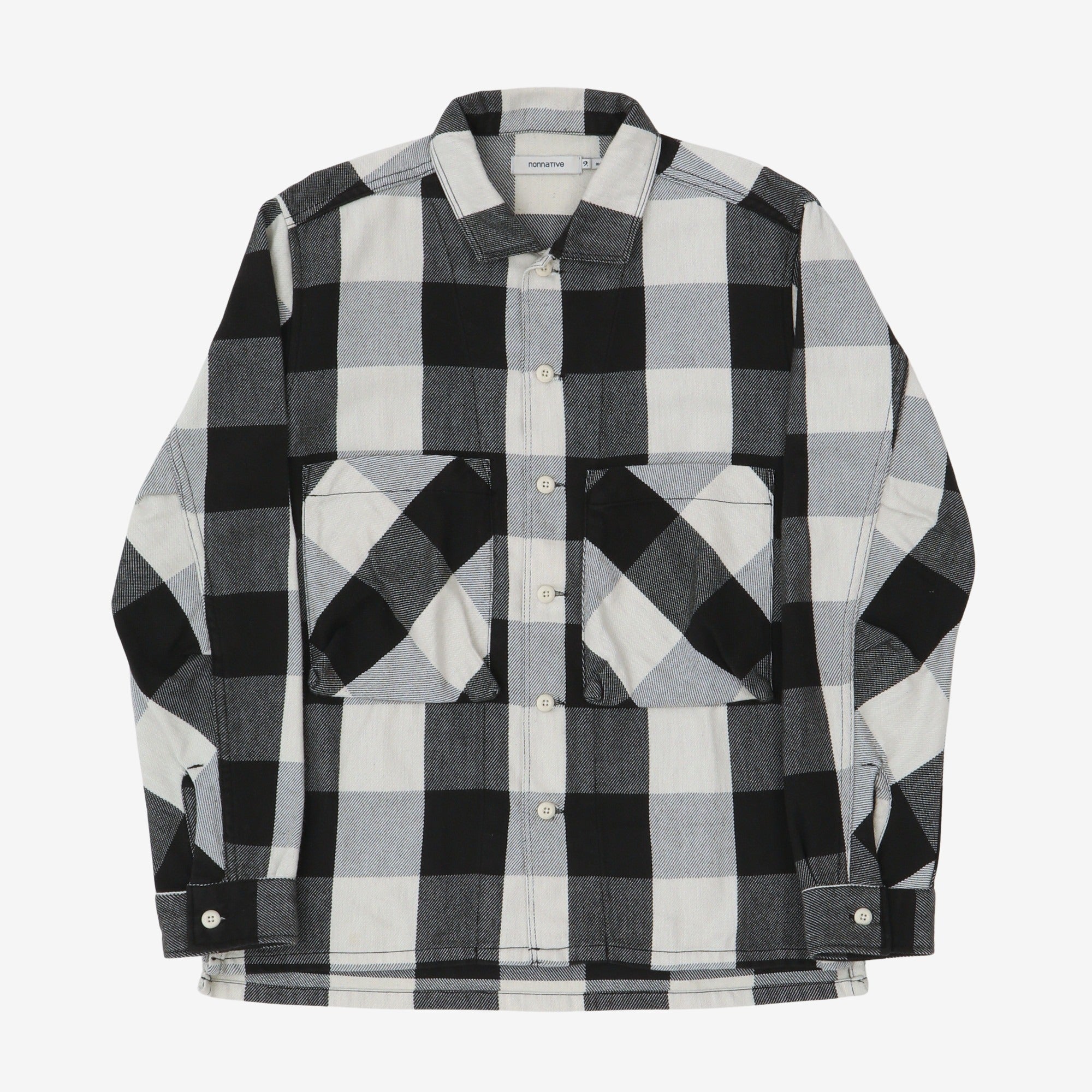 Block Plaid Worker Shirt