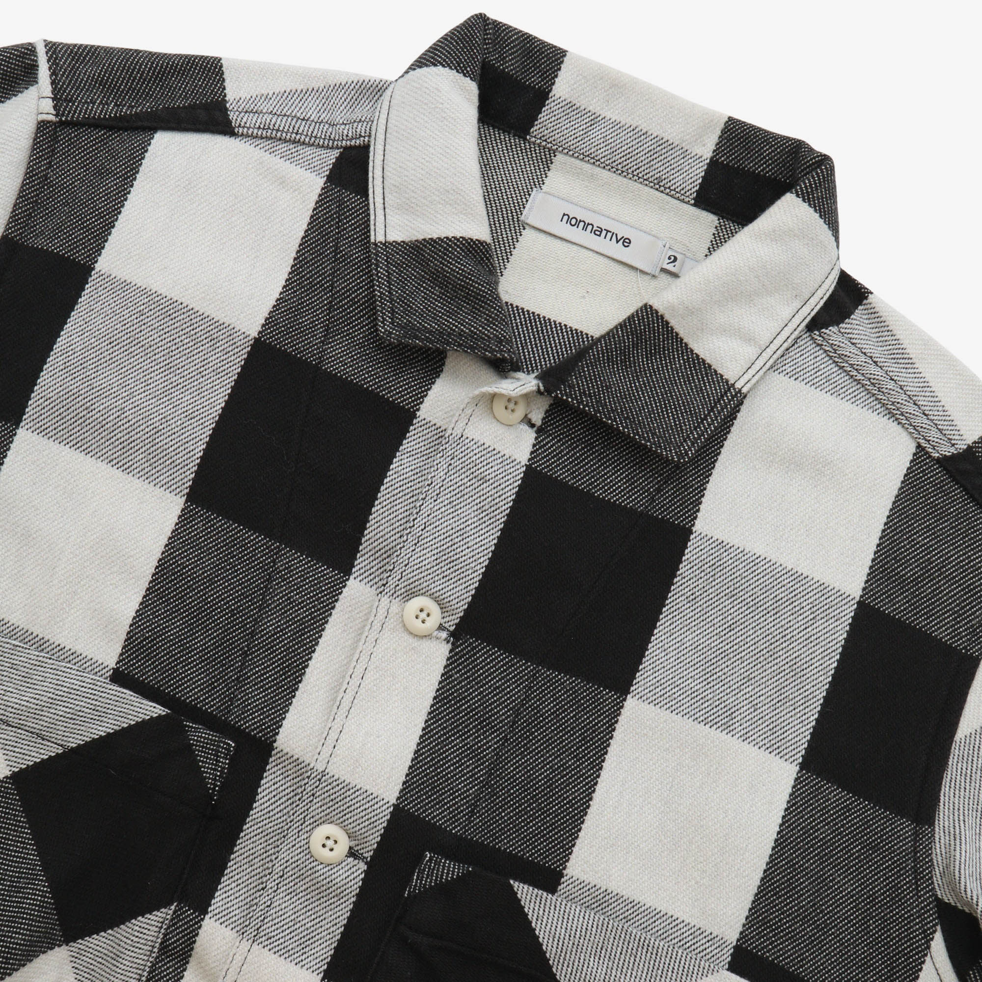 Block Plaid Worker Shirt